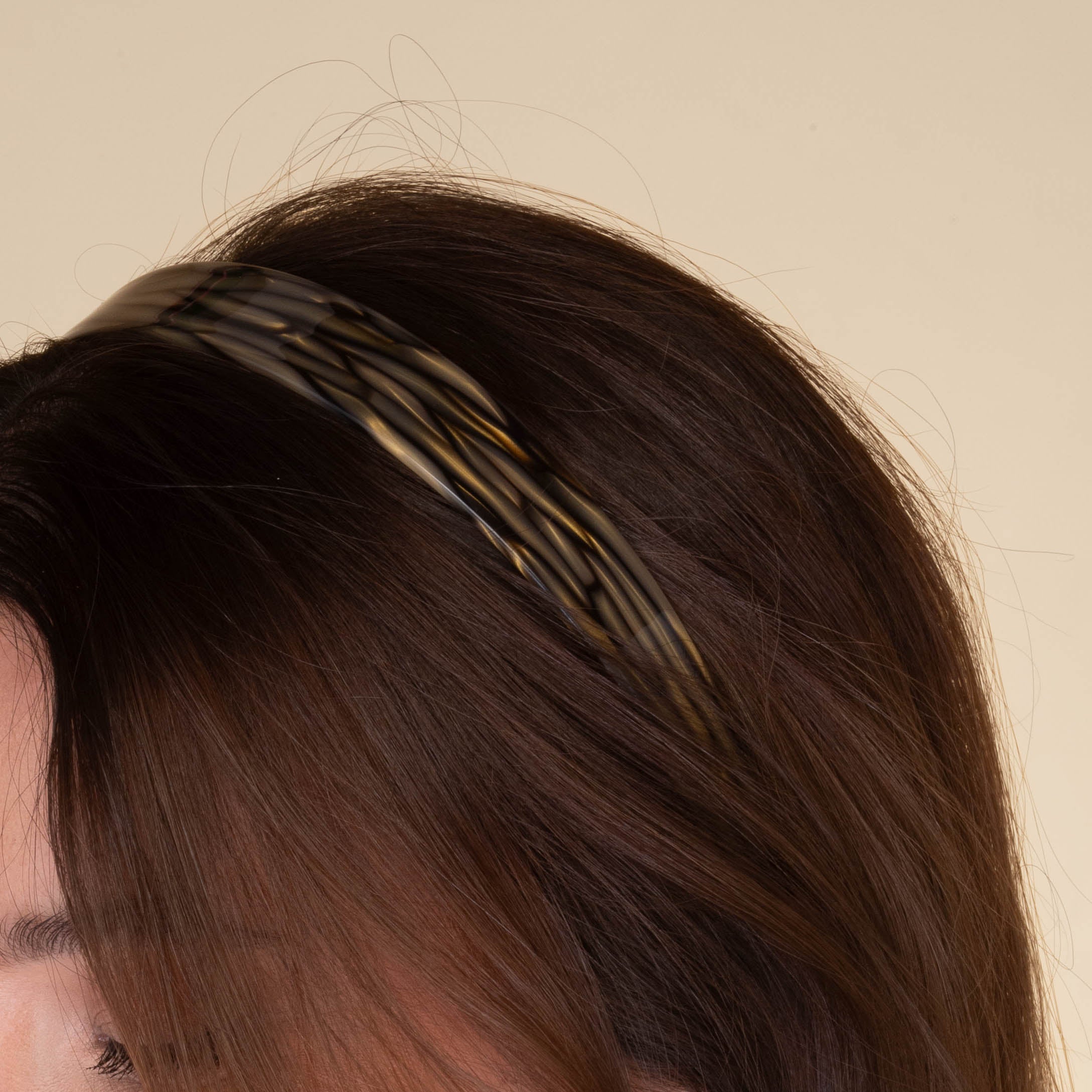 Wide Golden Brown 2.5cm French Headband