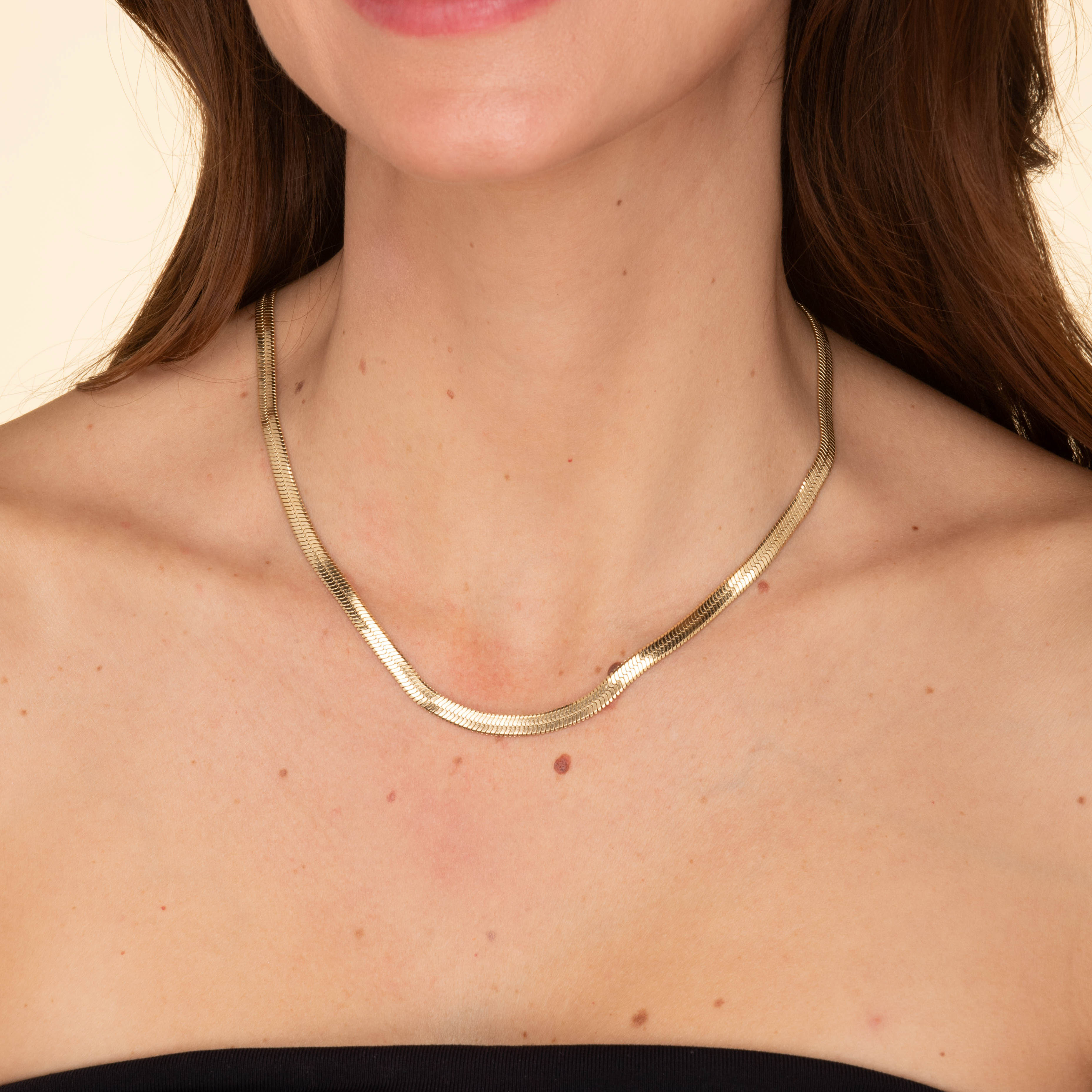 Statement Herringbone Chain Necklace