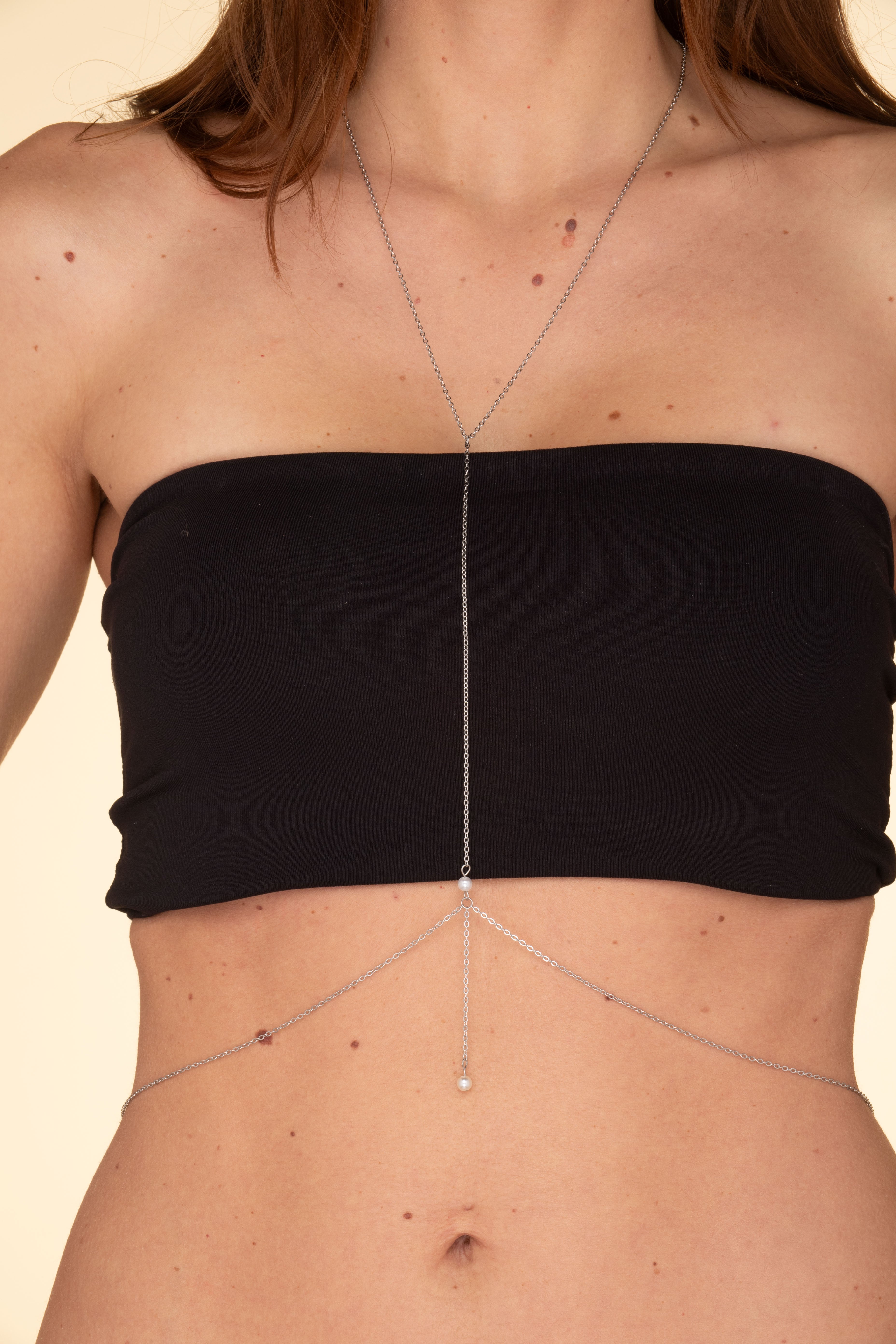 Double Pearl Body Waist Chain