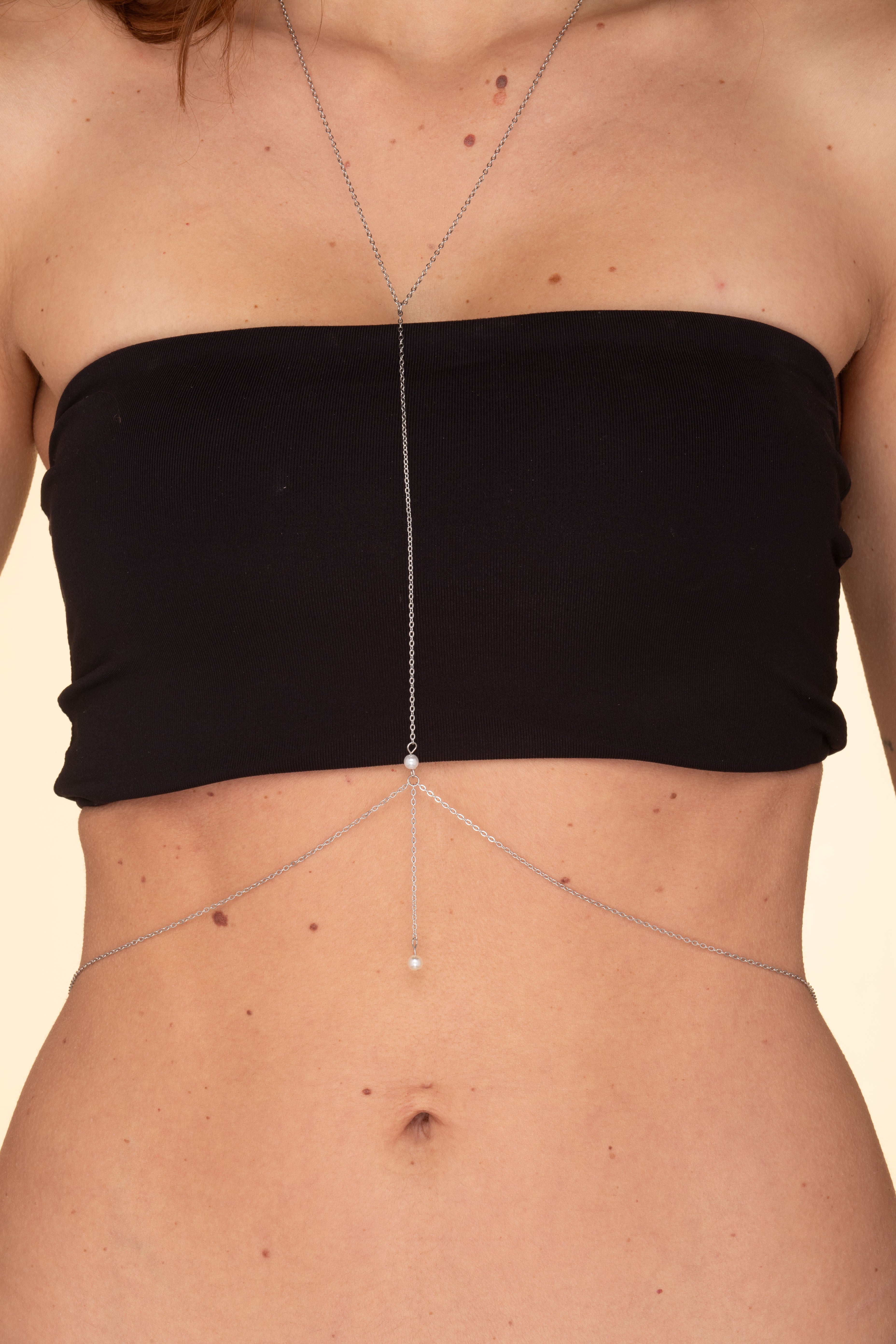 Double Pearl Body Waist Chain