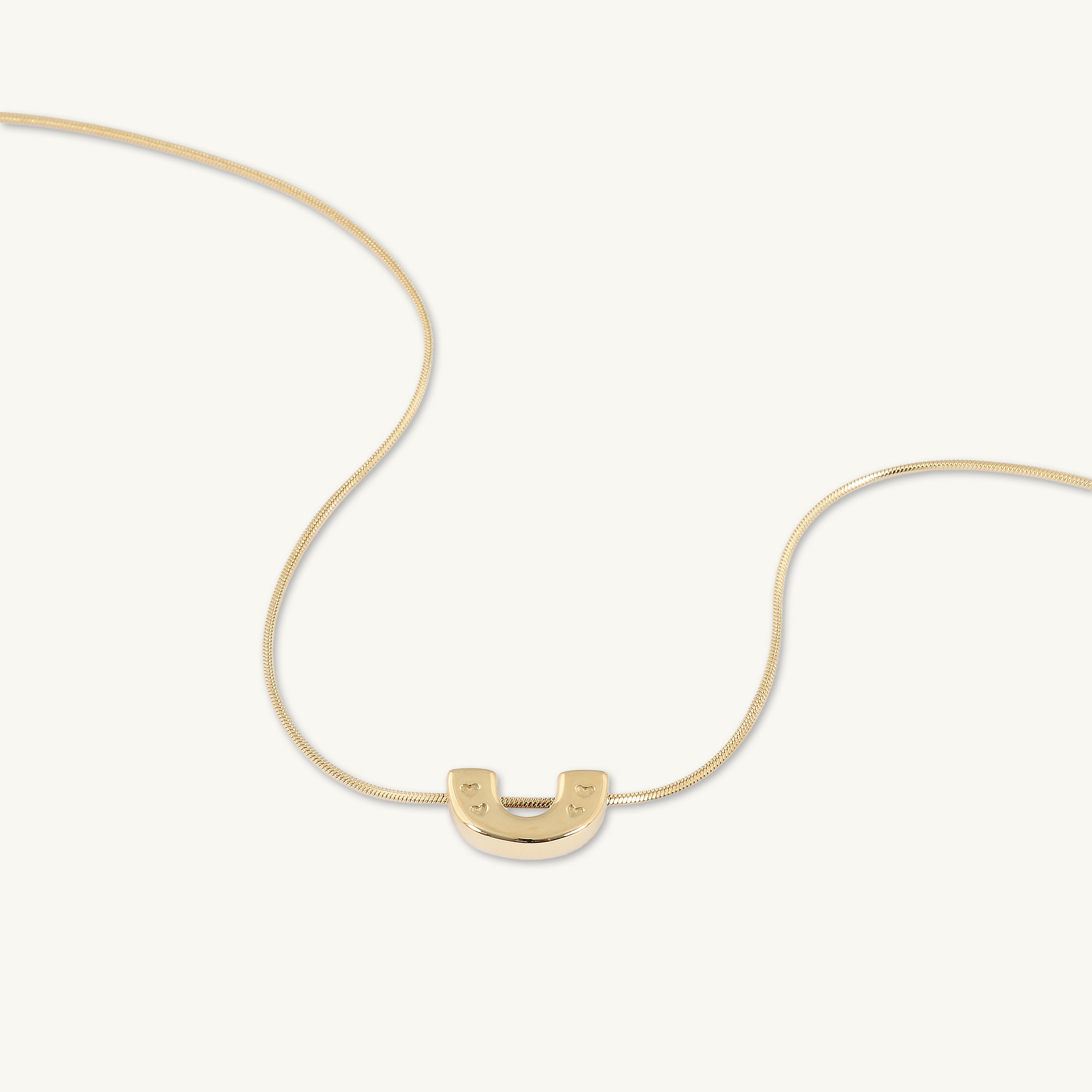 Horse Shoe Statement Snake Necklace