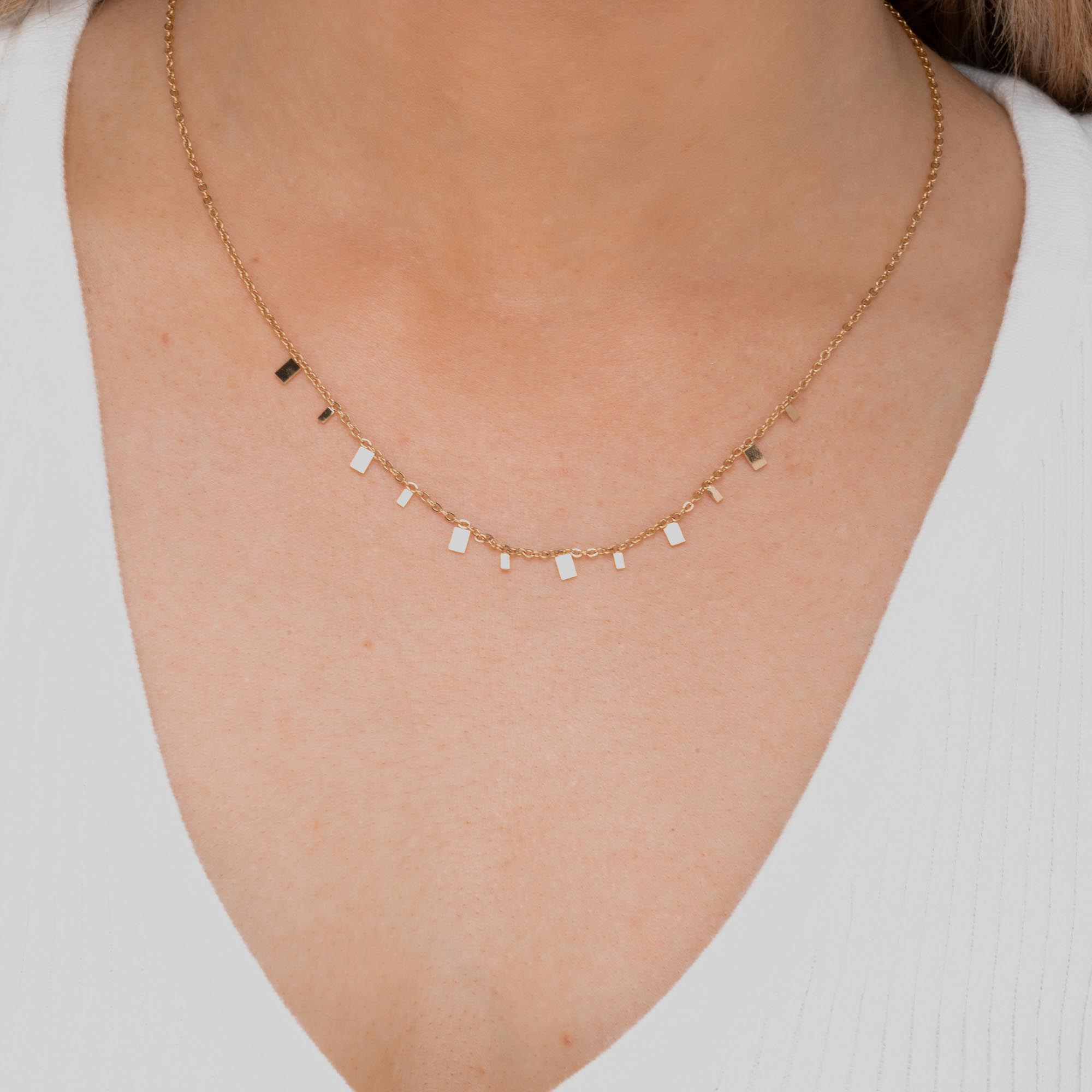 Square Layering Chain Necklace