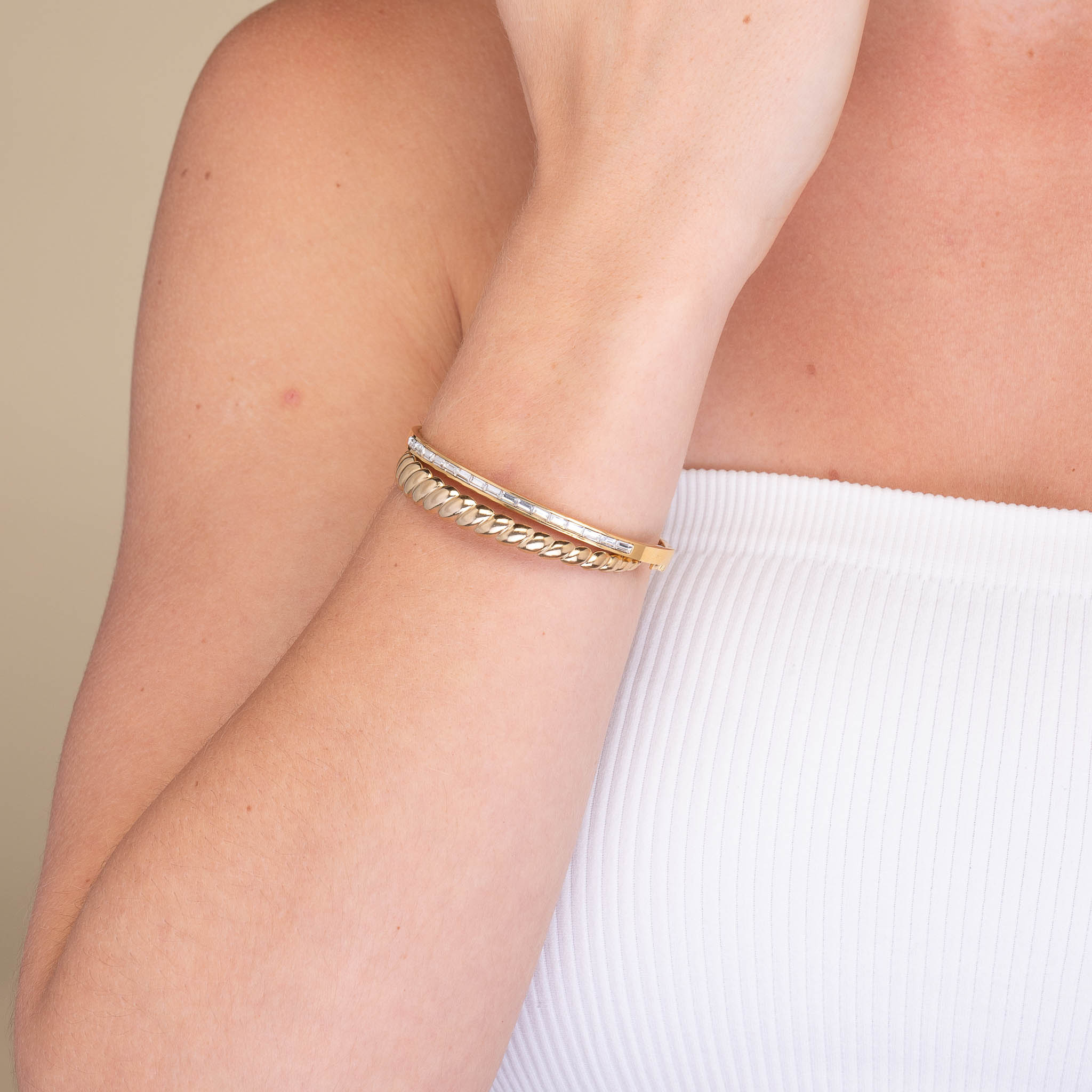 Croissant Open Cuff Bangle