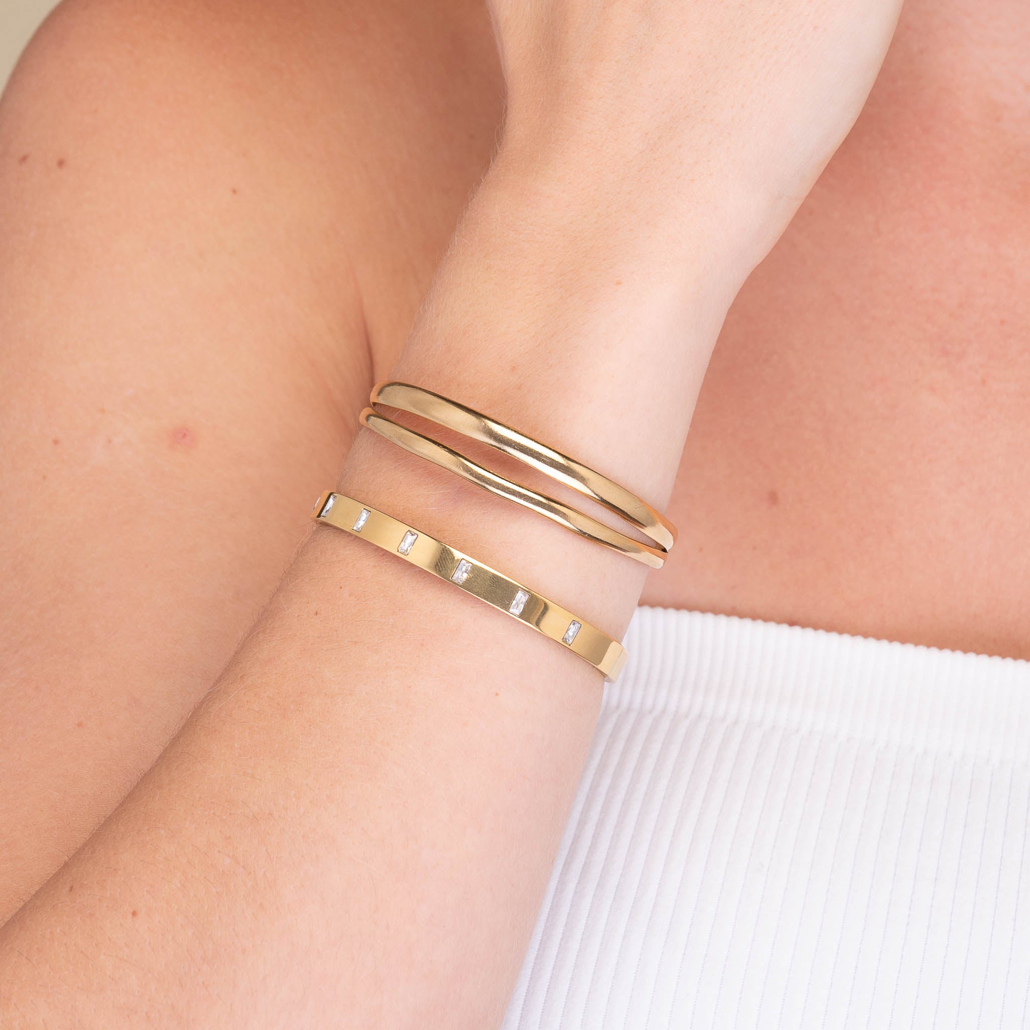 Double Open Cuff Statement Bangle