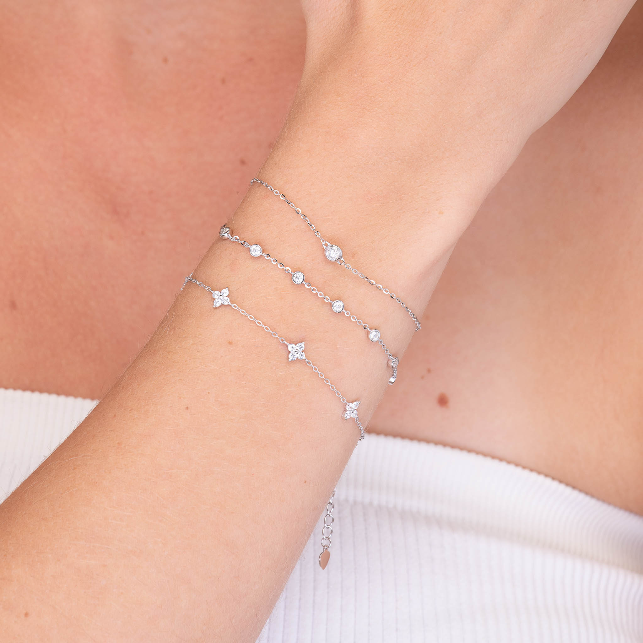 Satellite Moissanite Chain Bracelet