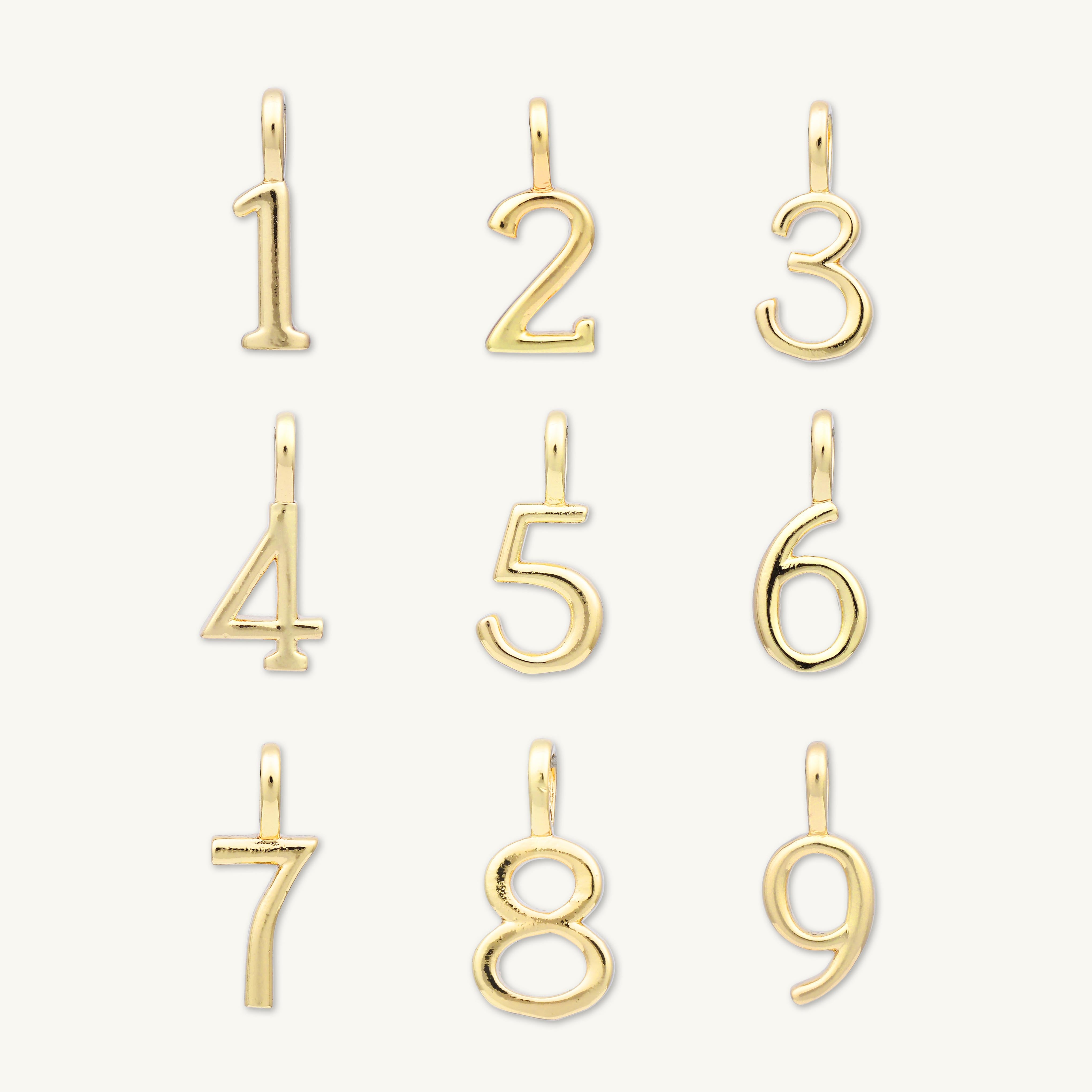 Numbers Charm Pendant