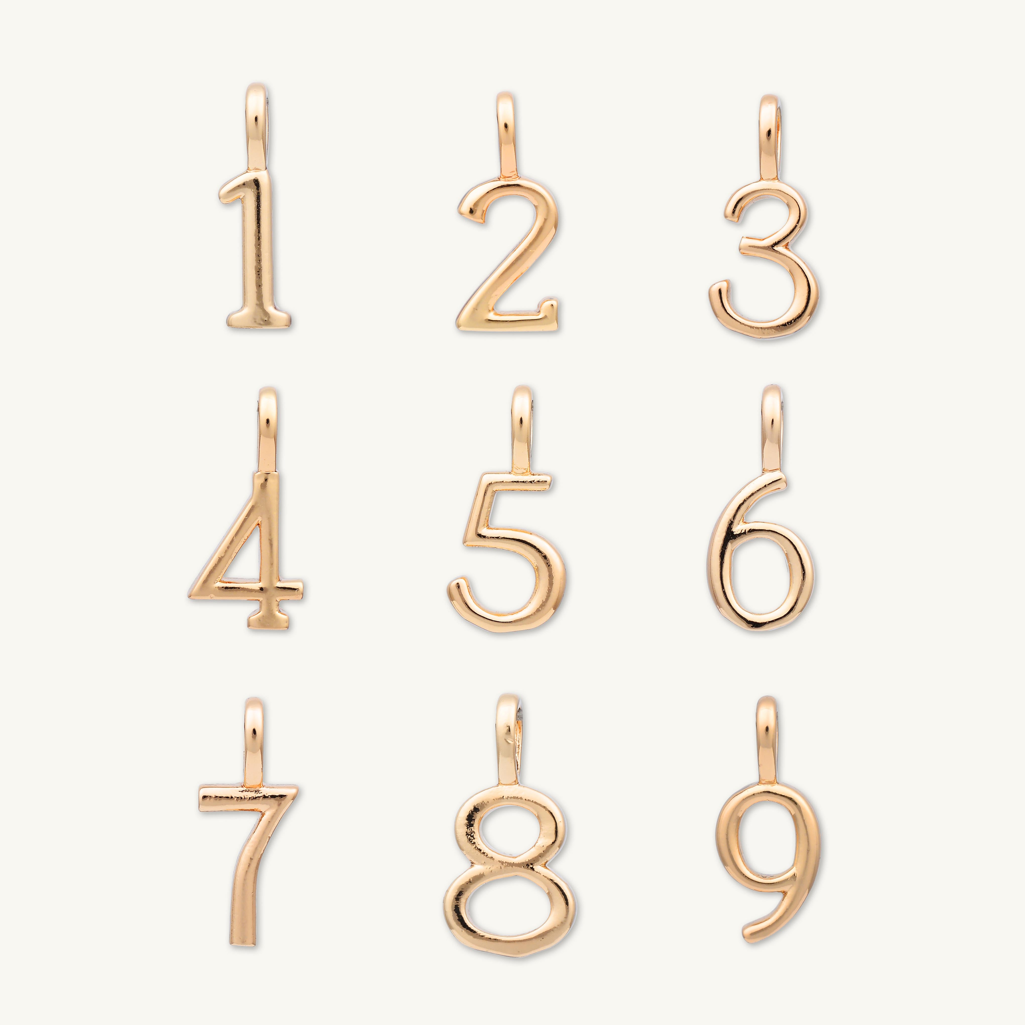 Numbers Charm Pendant