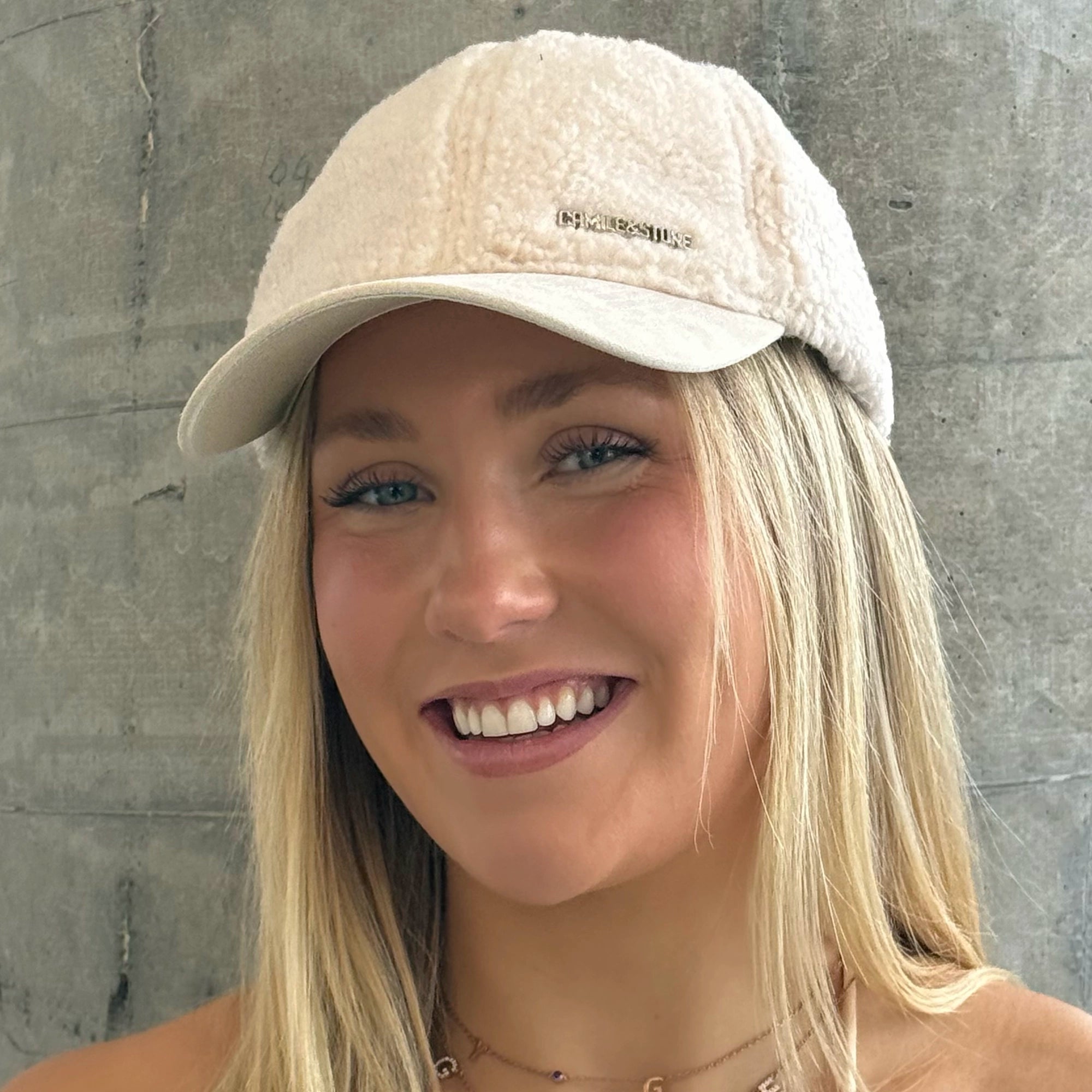 Beige Teddy Cap