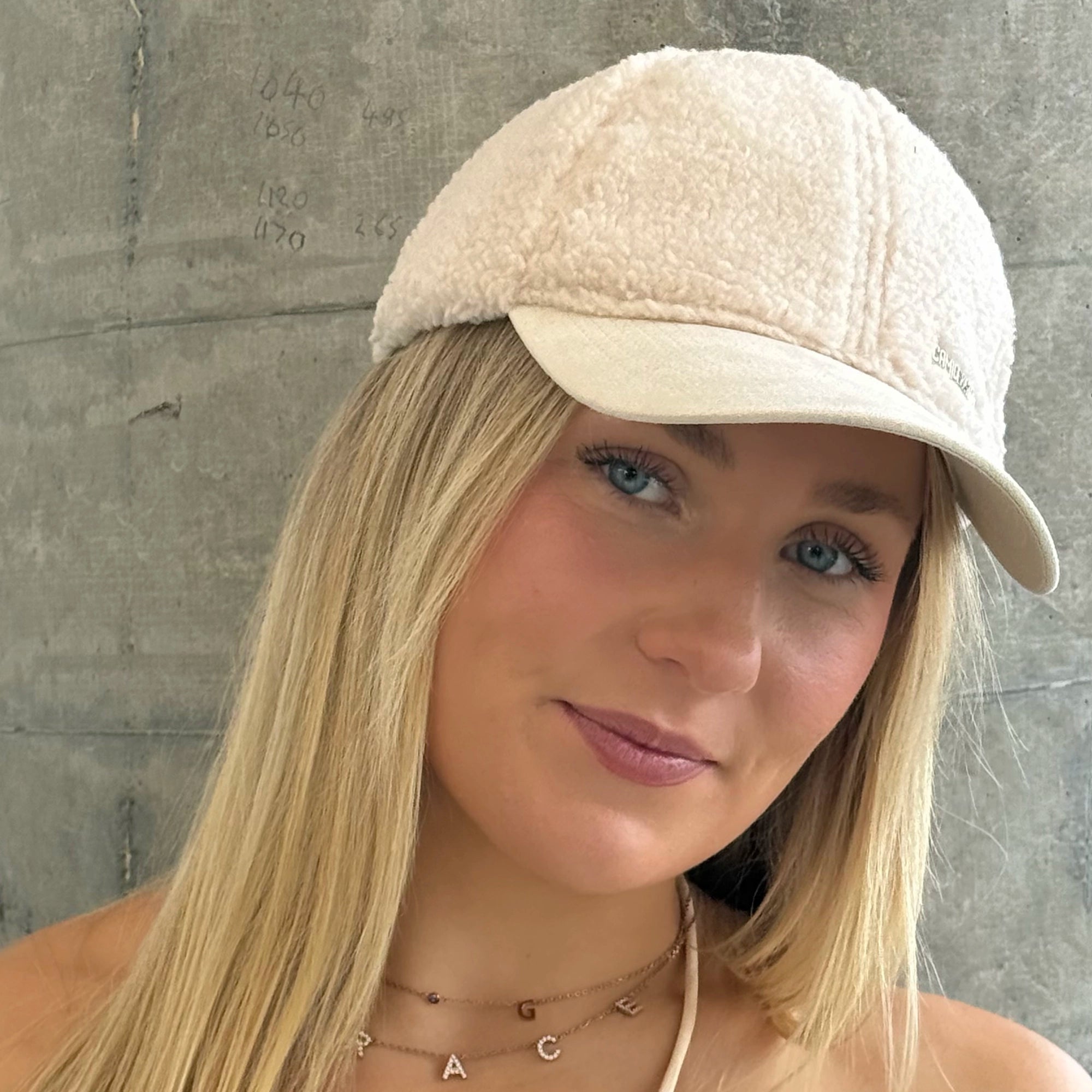 Beige Teddy Cap