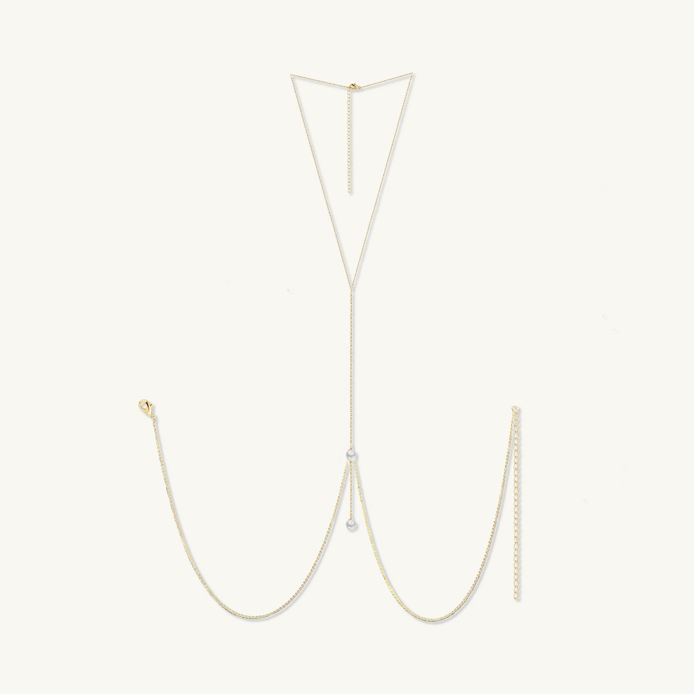 Double Pearl Body Waist Chain