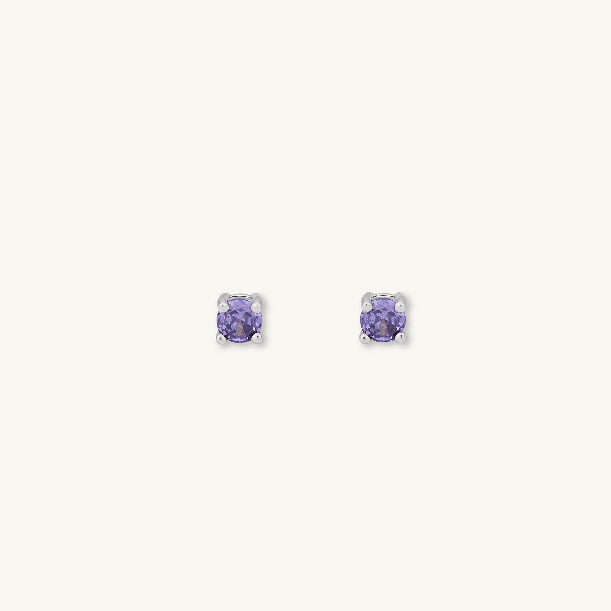 Classic Birthstone Earrings February