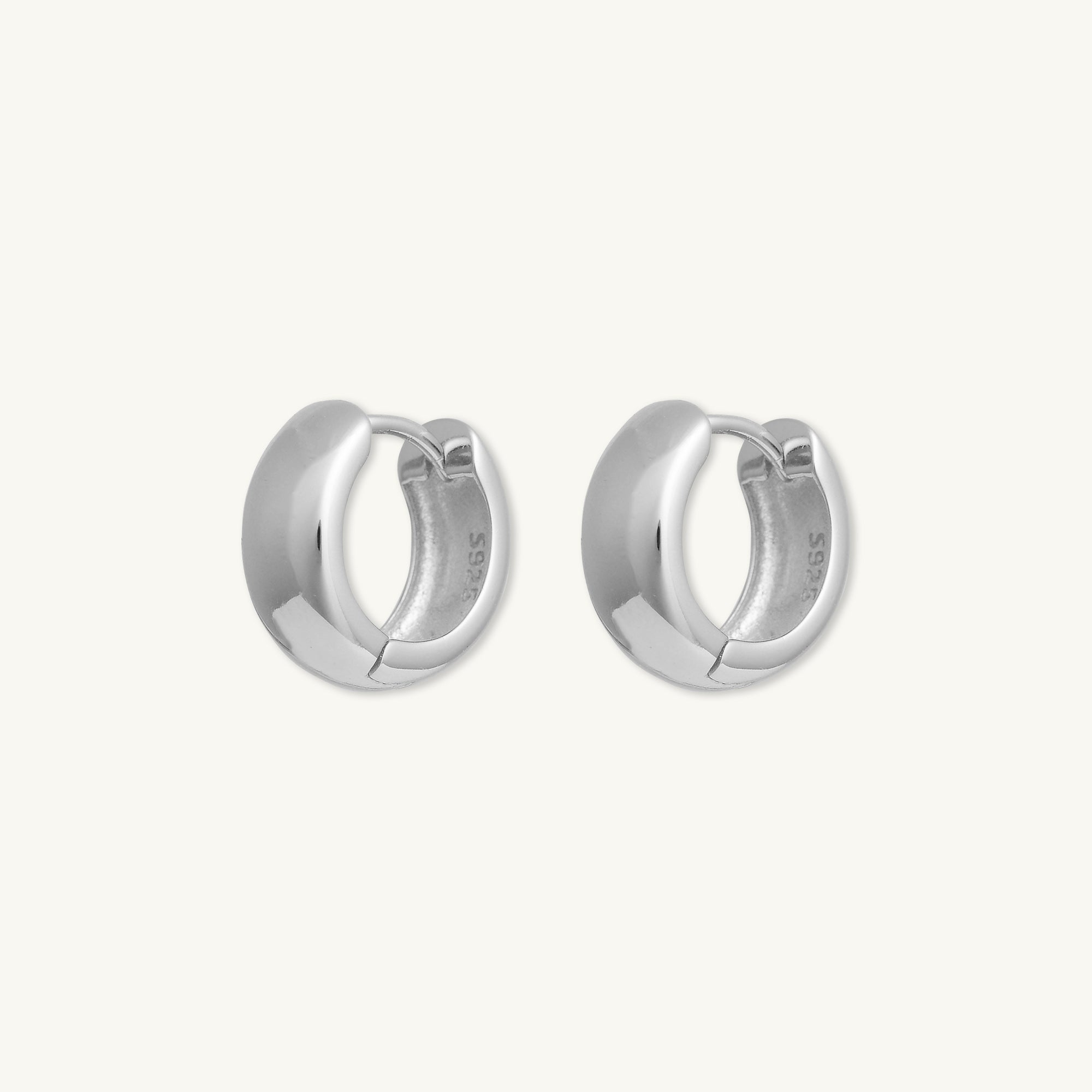 Bold Thick Statement Huggie Earrings