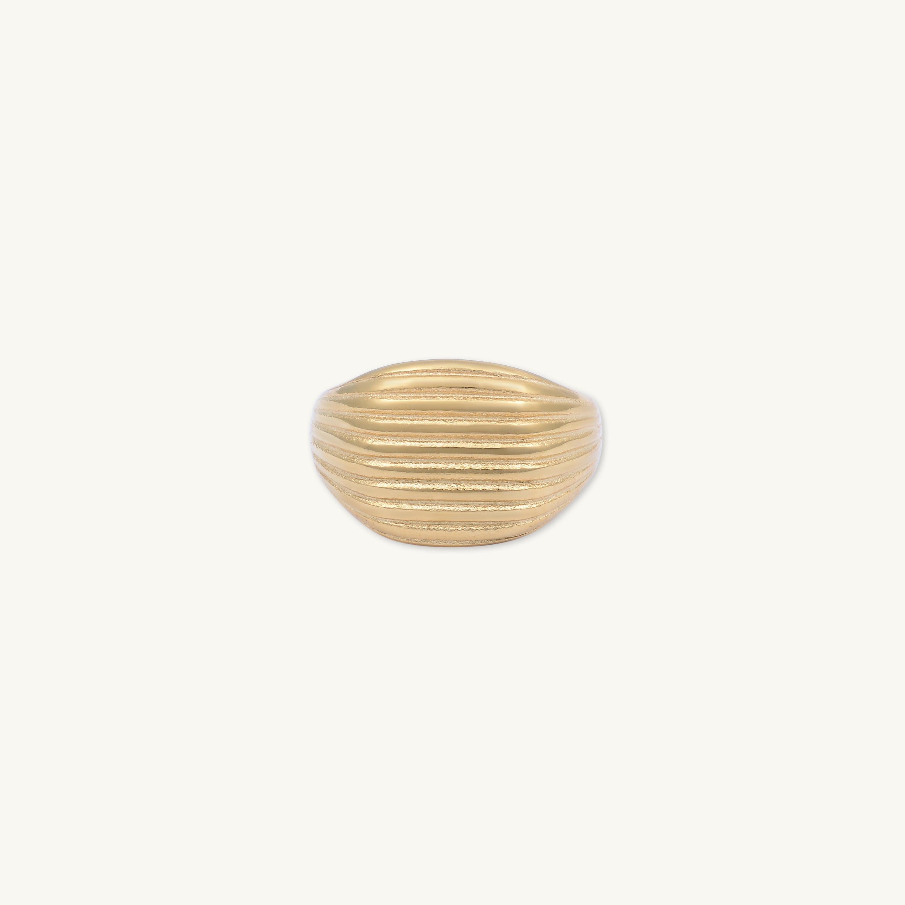 Statement Ribbed Dome Ring