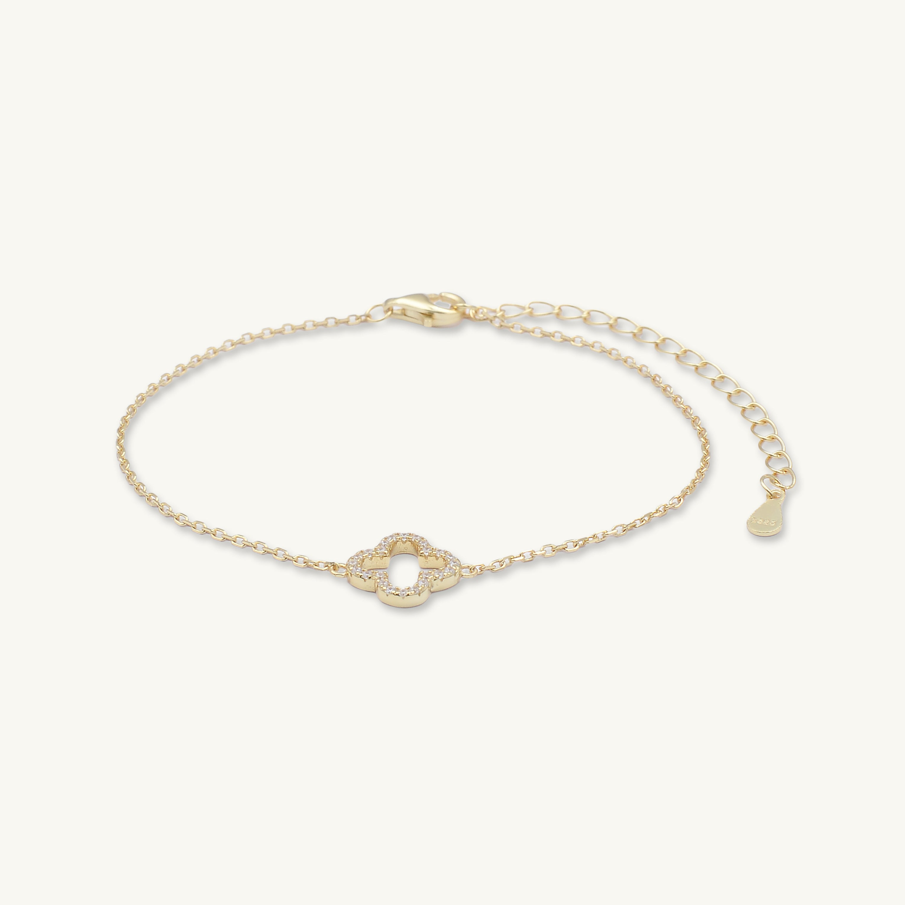 Open Clover Sapphire Bracelet