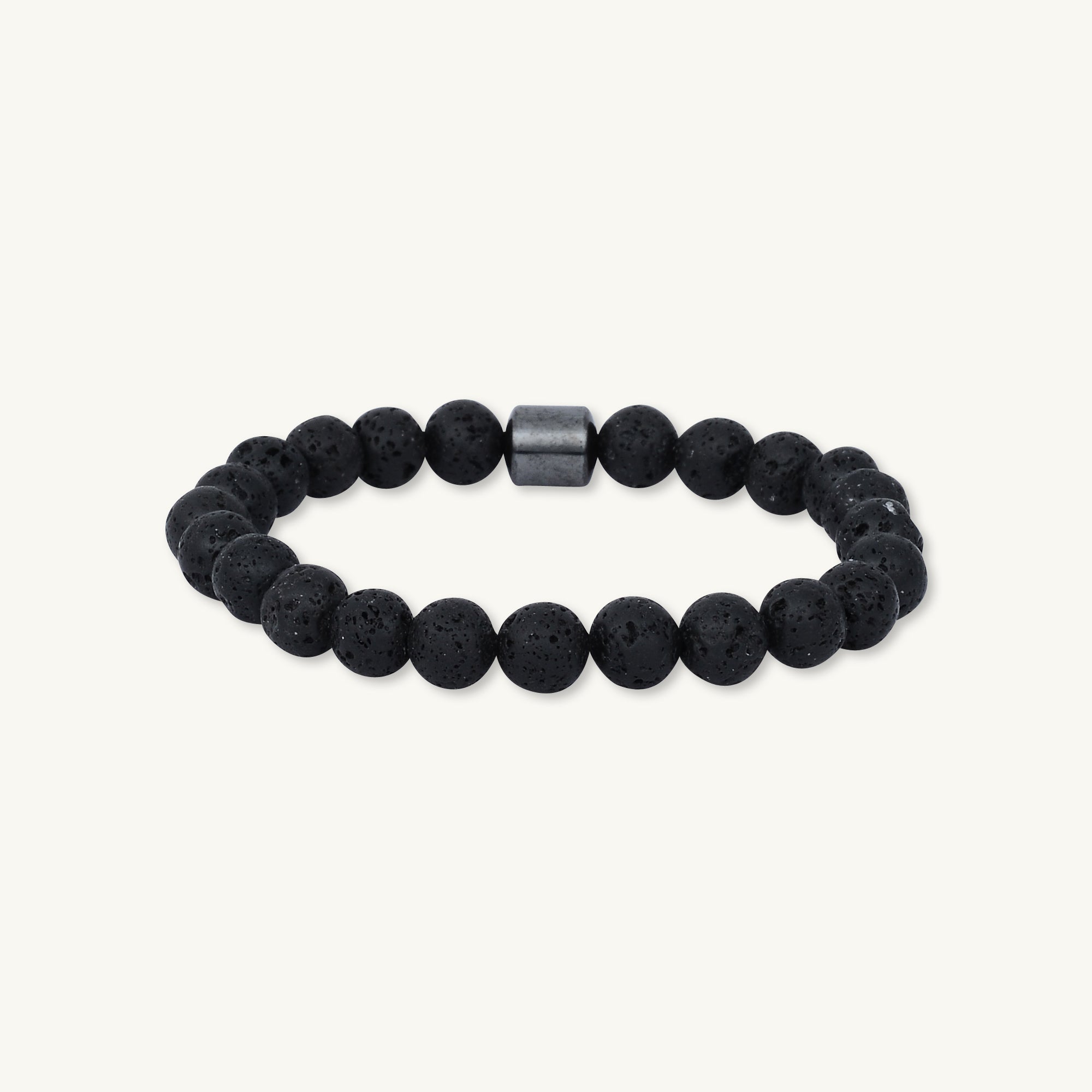 Black Lava Beaded Bracelet