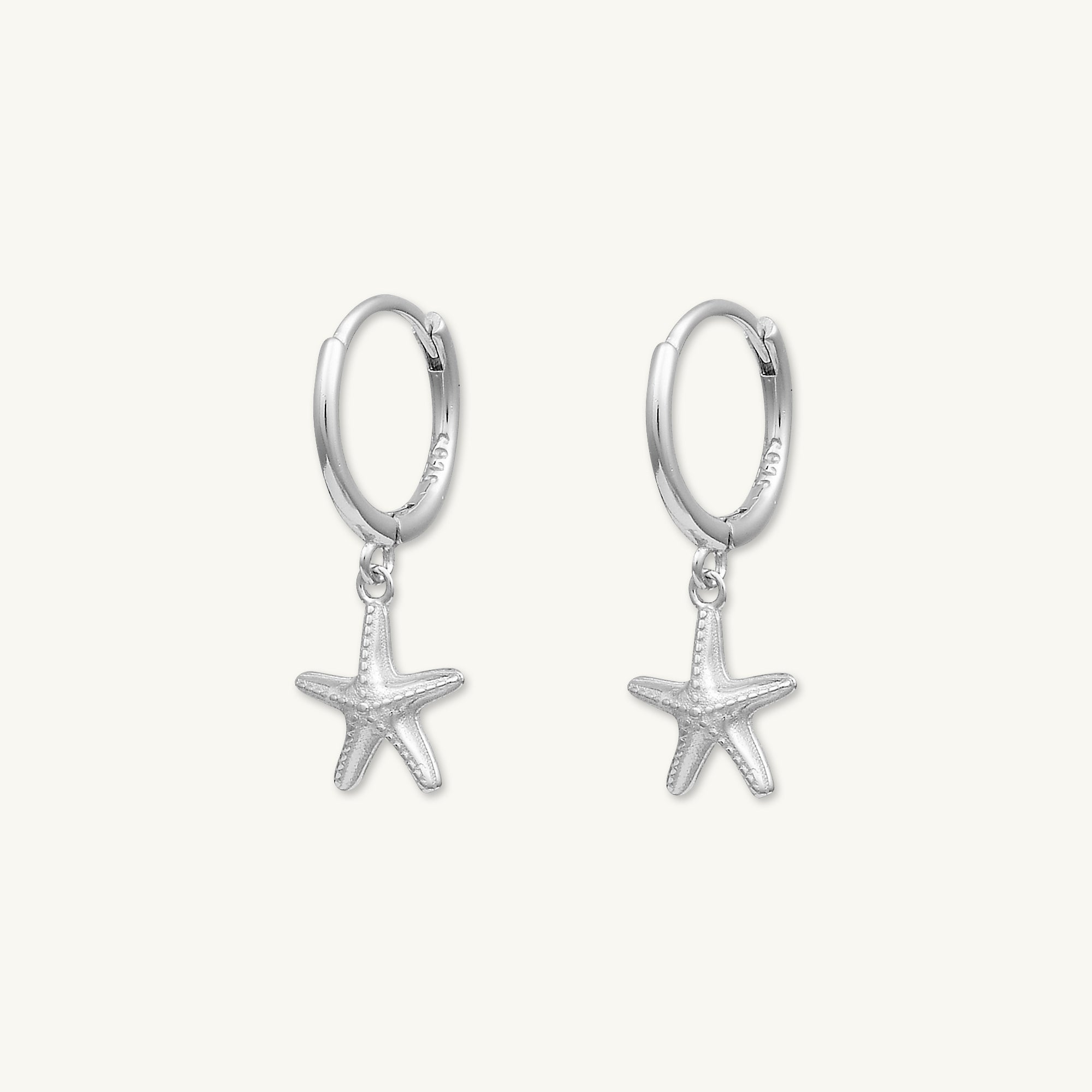 Starfish Hoop Huggie Earrings