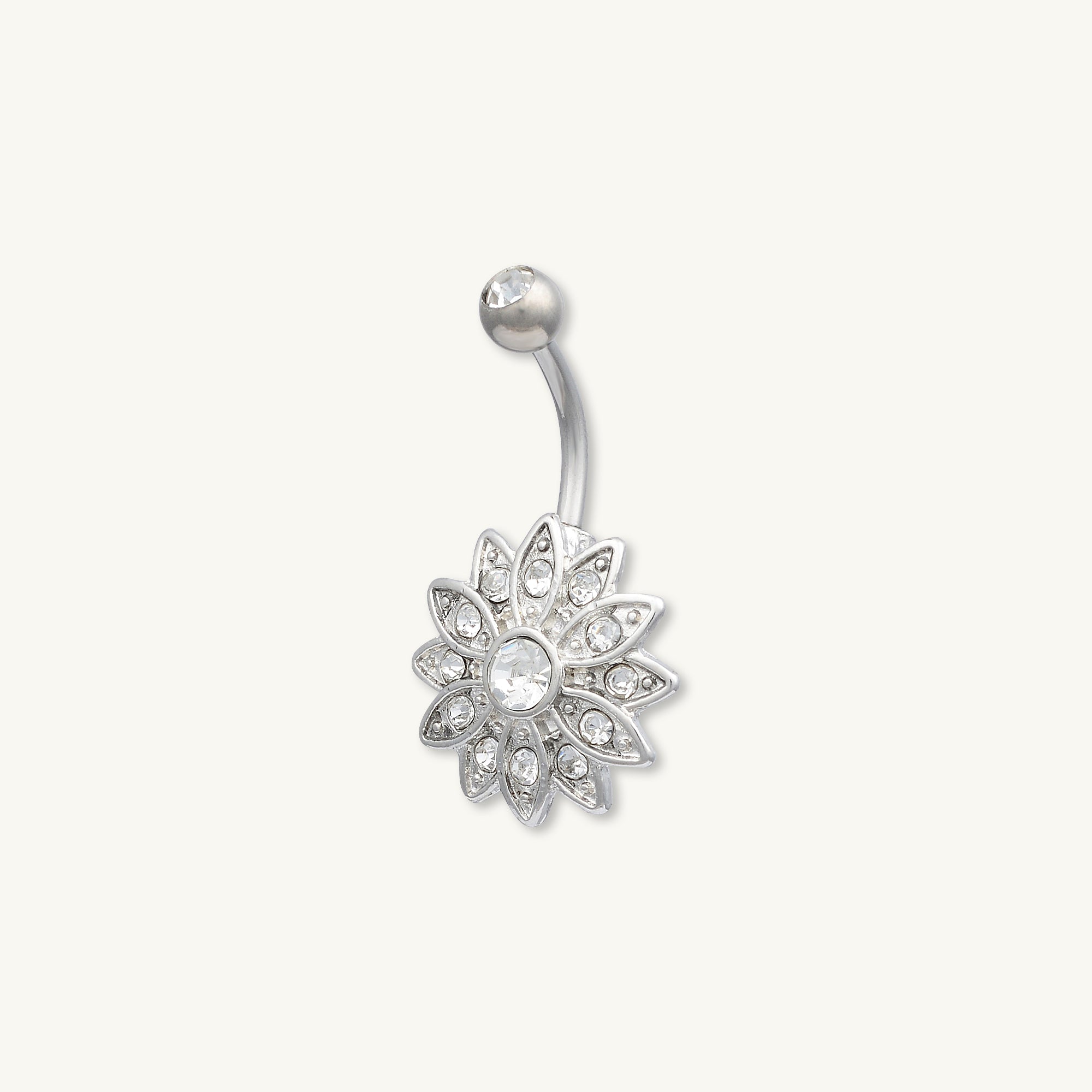 Sunflower Sapphire Titanium Belly Ring