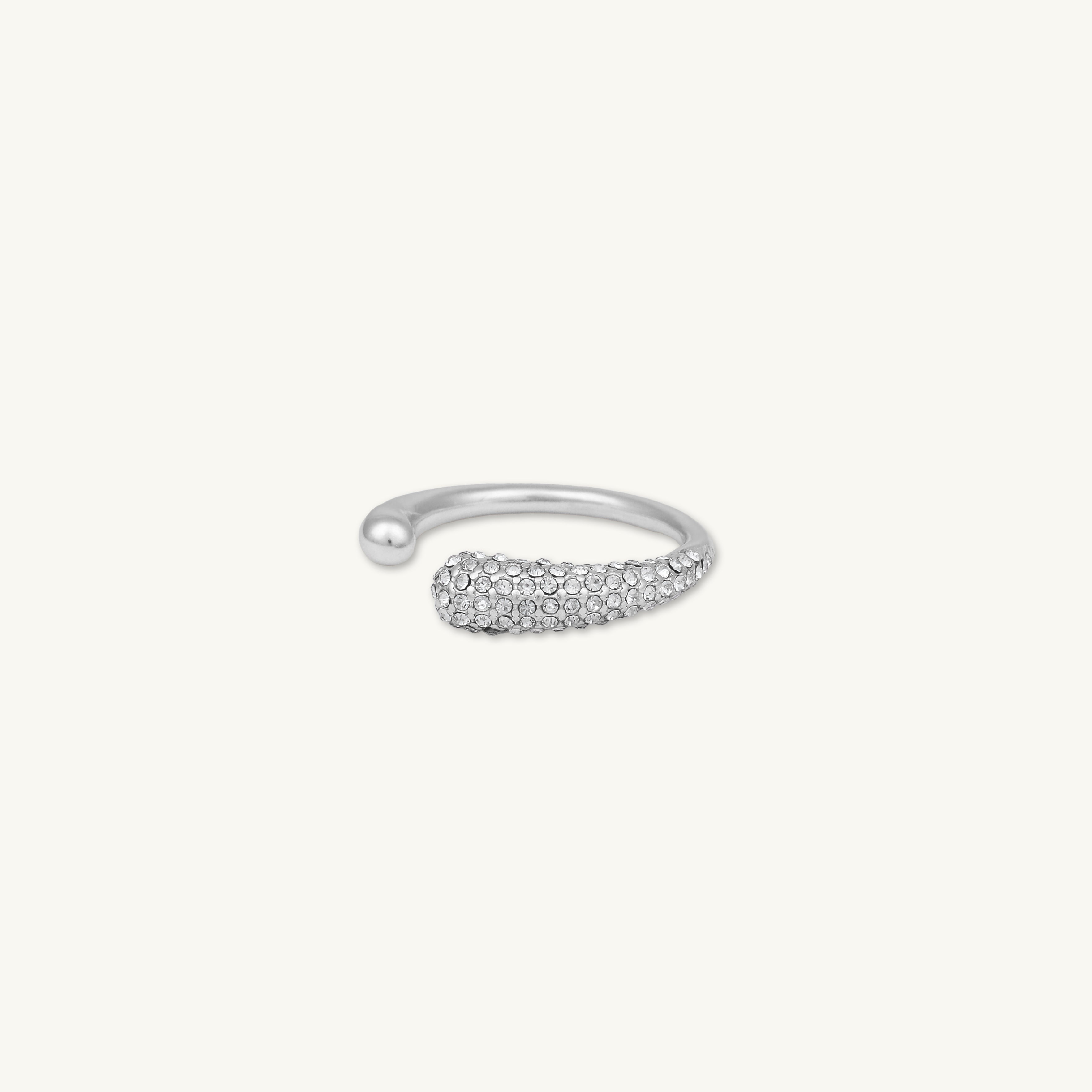 Open Cuff Zirconia Ring