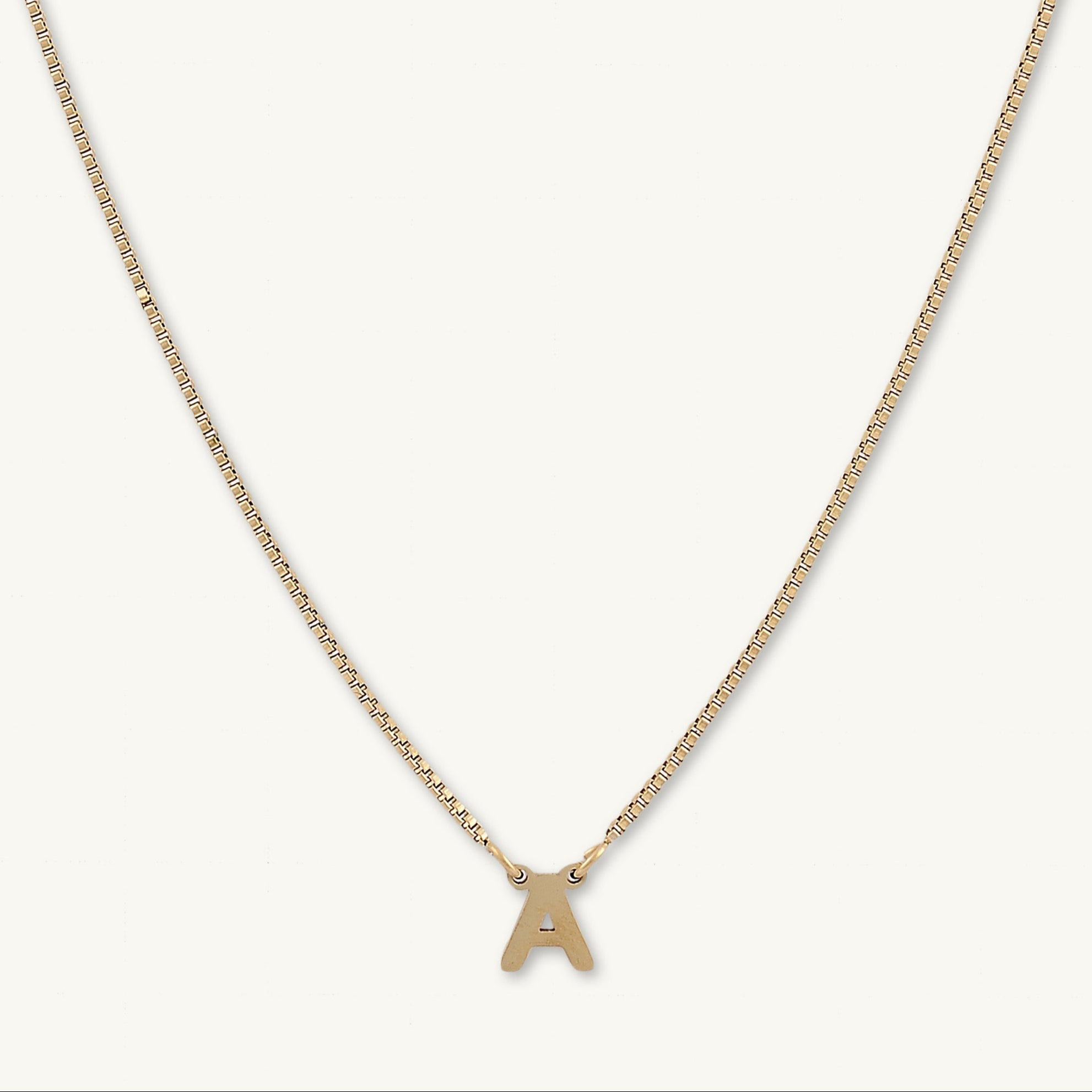 The Original Initial Letter Box Chain Necklace