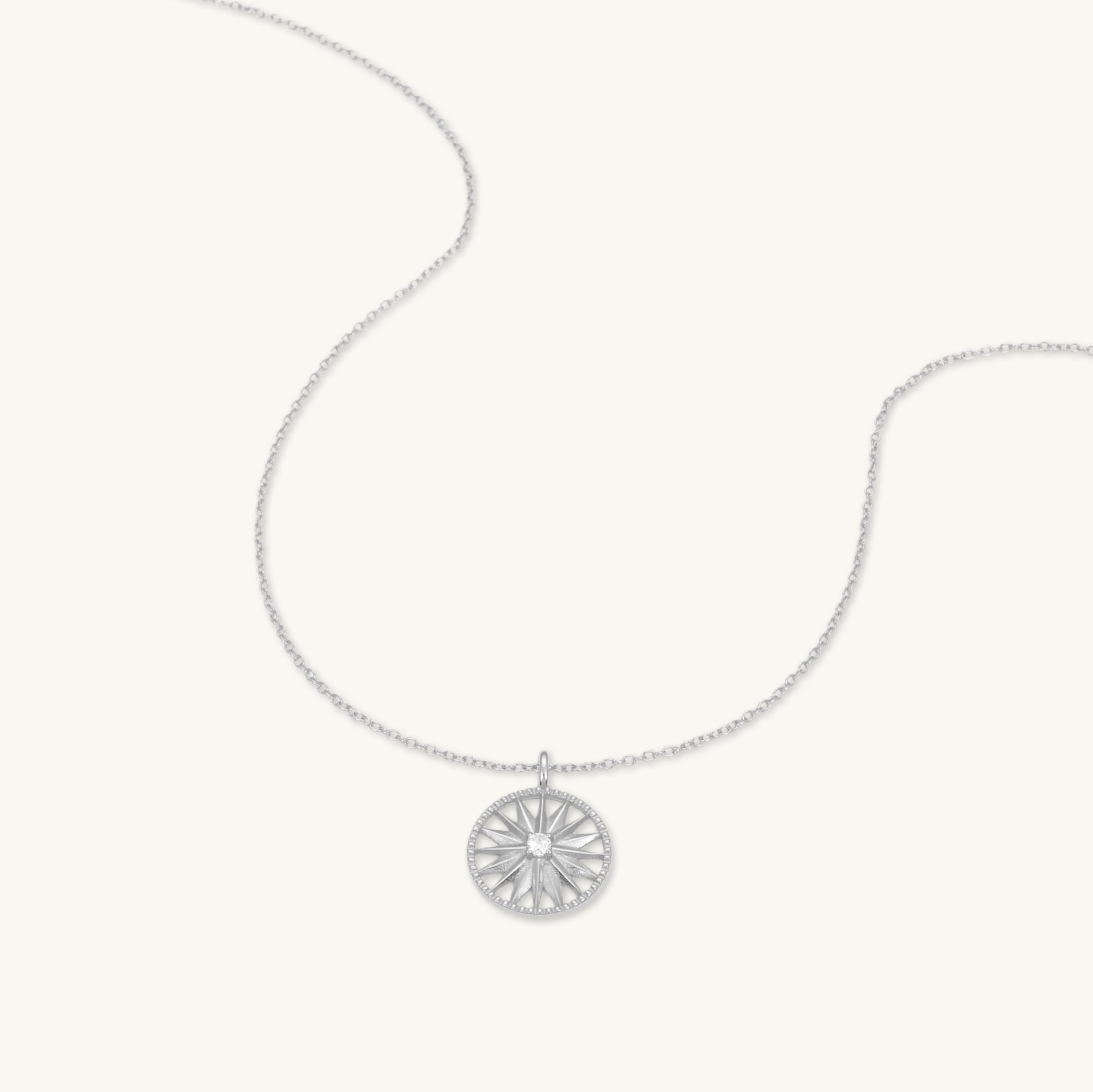 Starburst Circle Chain Necklace