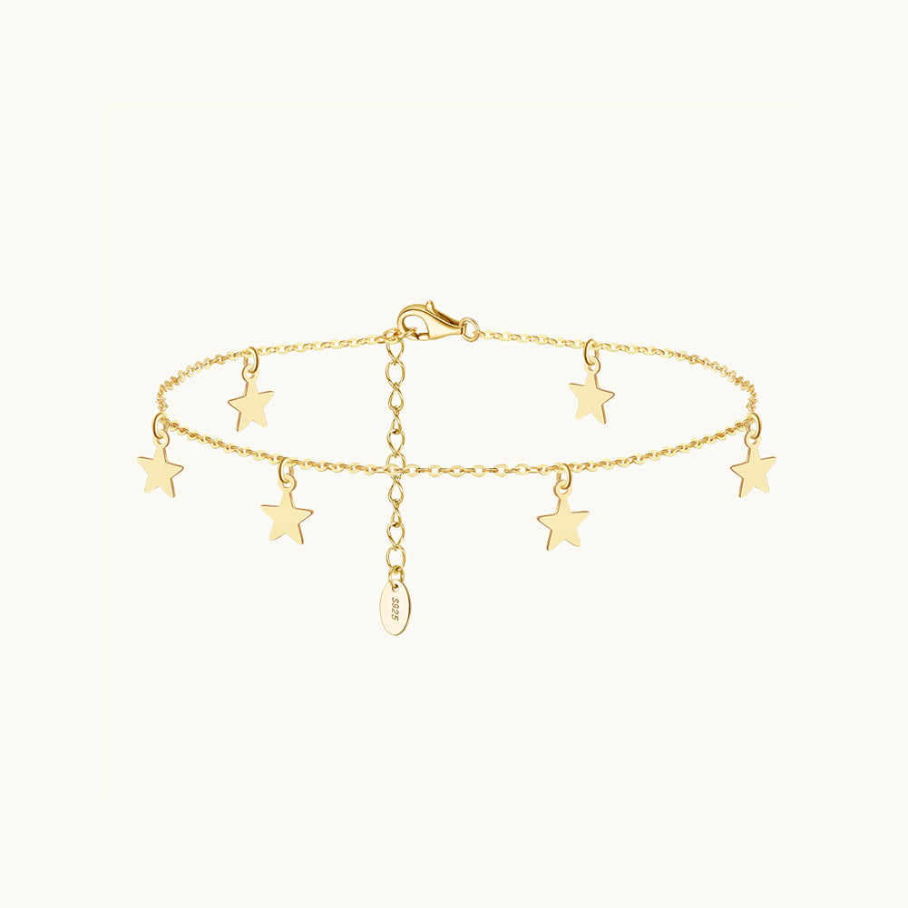 Dangling Star Chain Anklet