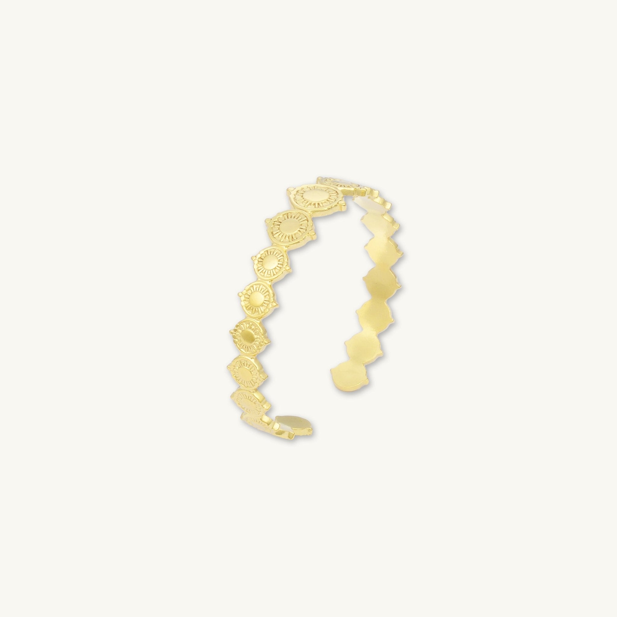 Bohemian Sun Open Cuff Bangle - Camile & Stone