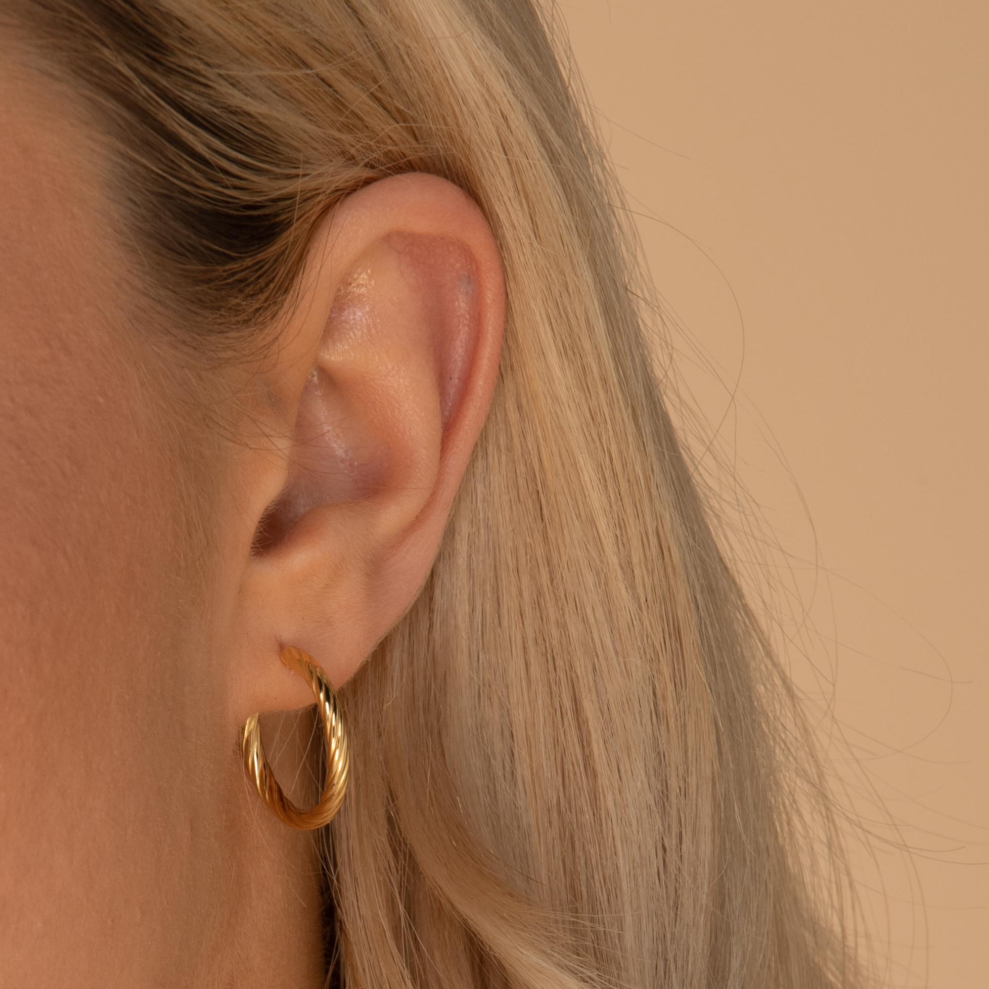 Twist Statement Half Hoop Earrings