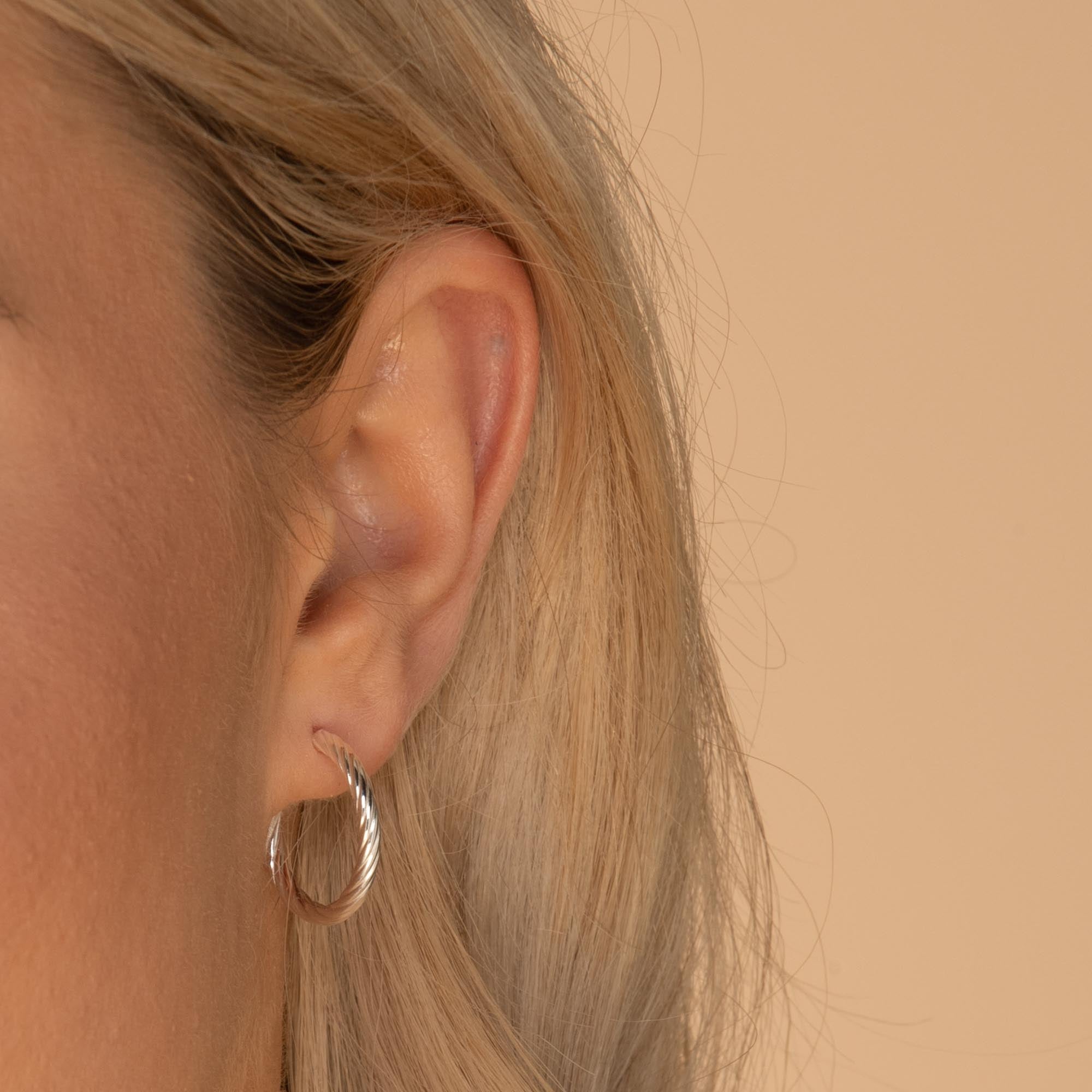 Twist Statement Half Hoop Earrings