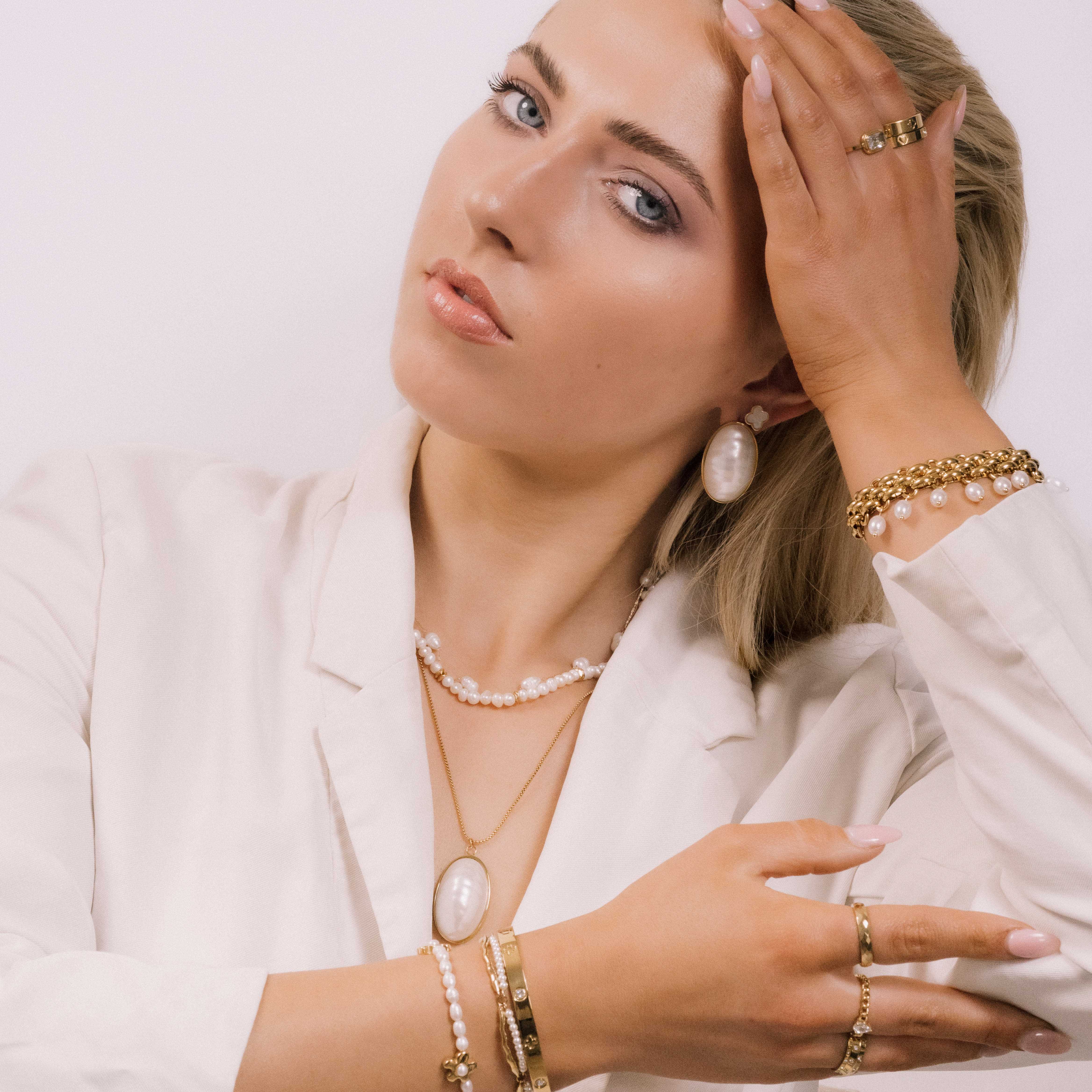 Nara Pearl Chunky Statement Bracelet