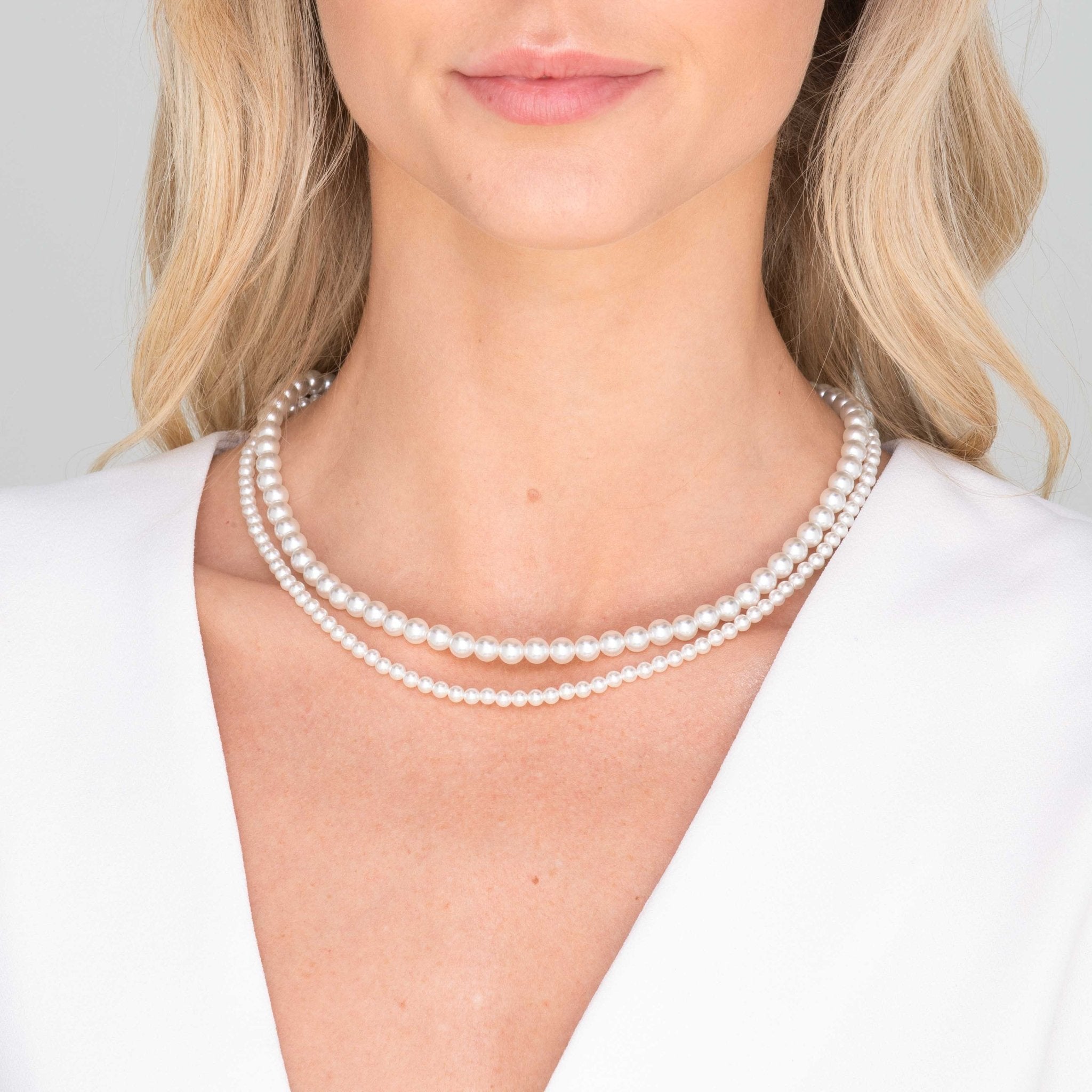 Classic 4mm Round Pearl Necklace - Camile & Stone