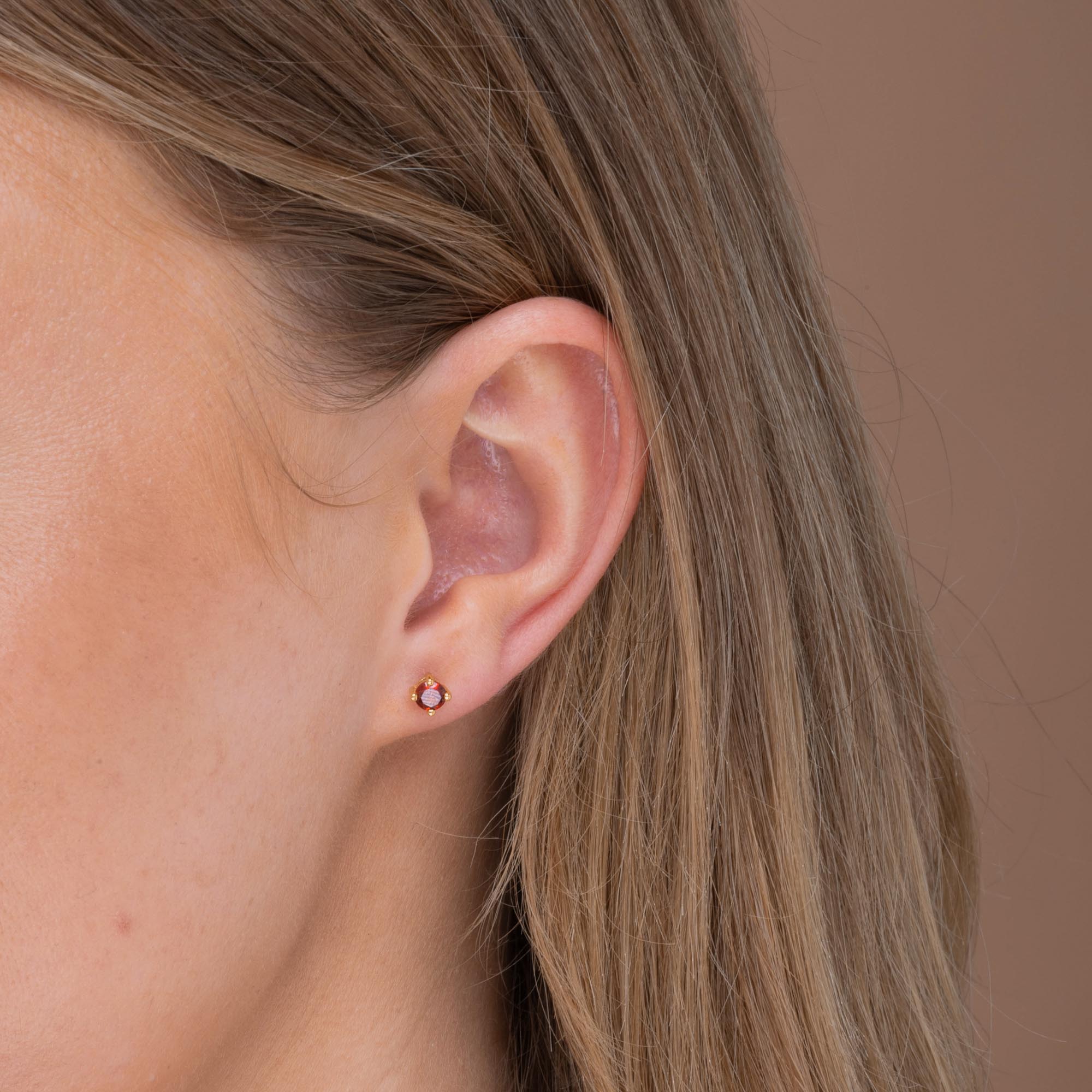 Classic Birthstone Earrings January - Camile & Stone