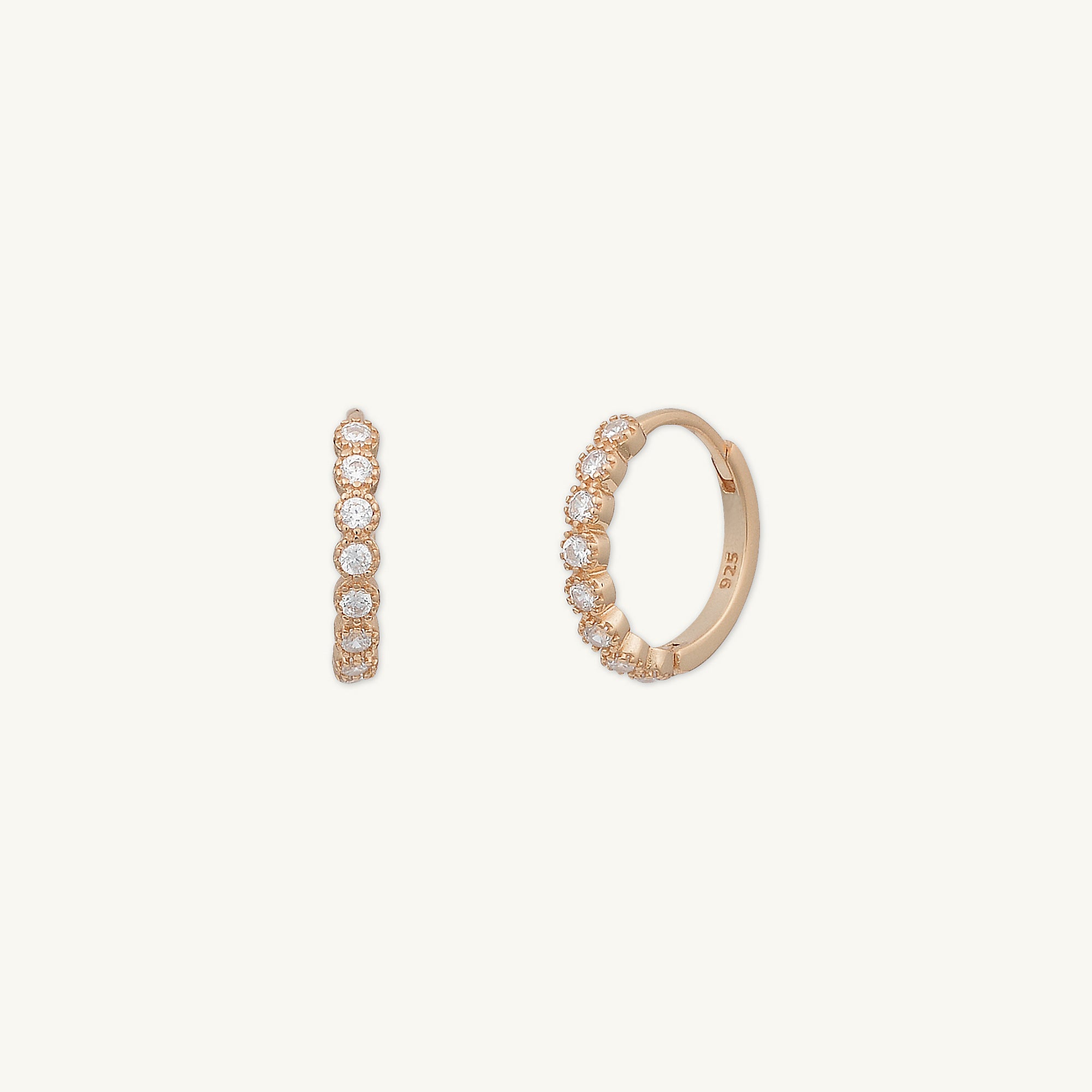 Classic Sapphire Huggie Earrings - Camile & Stone