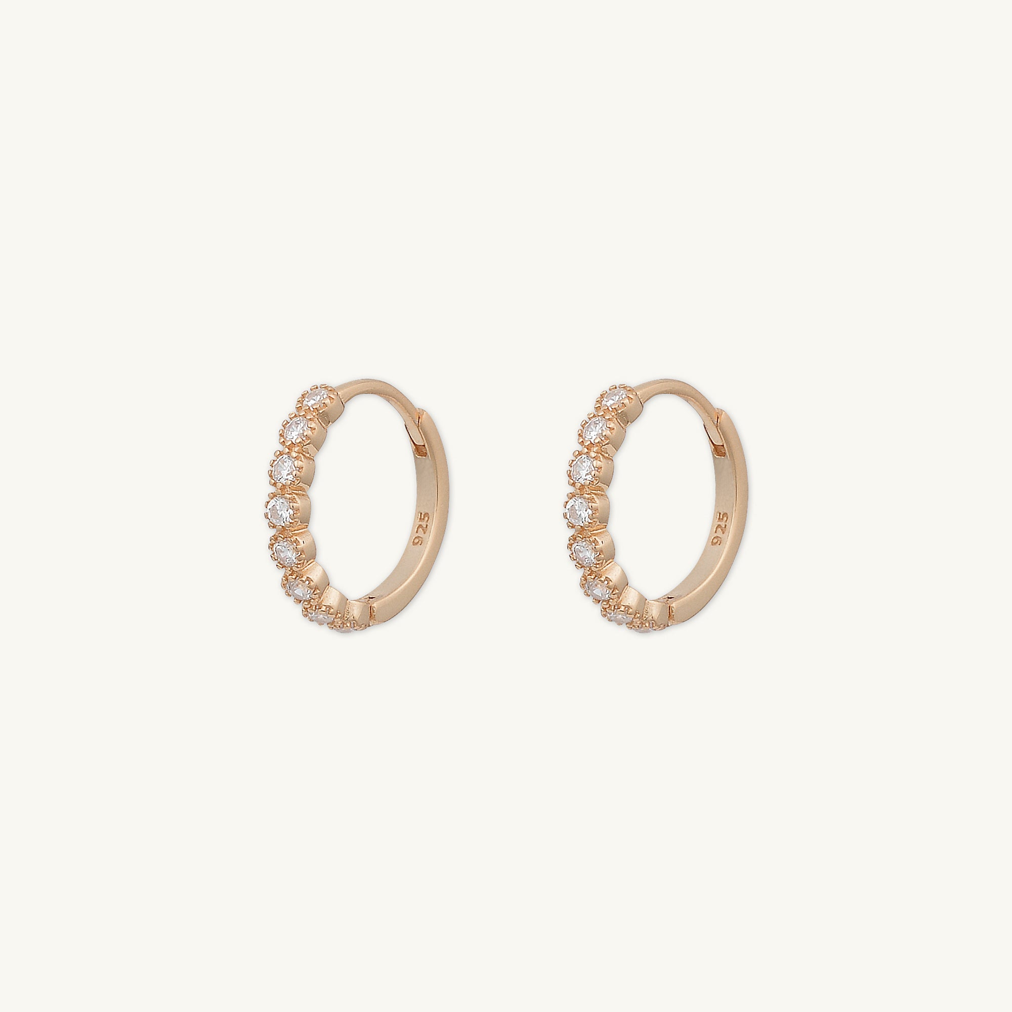 Classic Sapphire Huggie Earrings - Camile & Stone