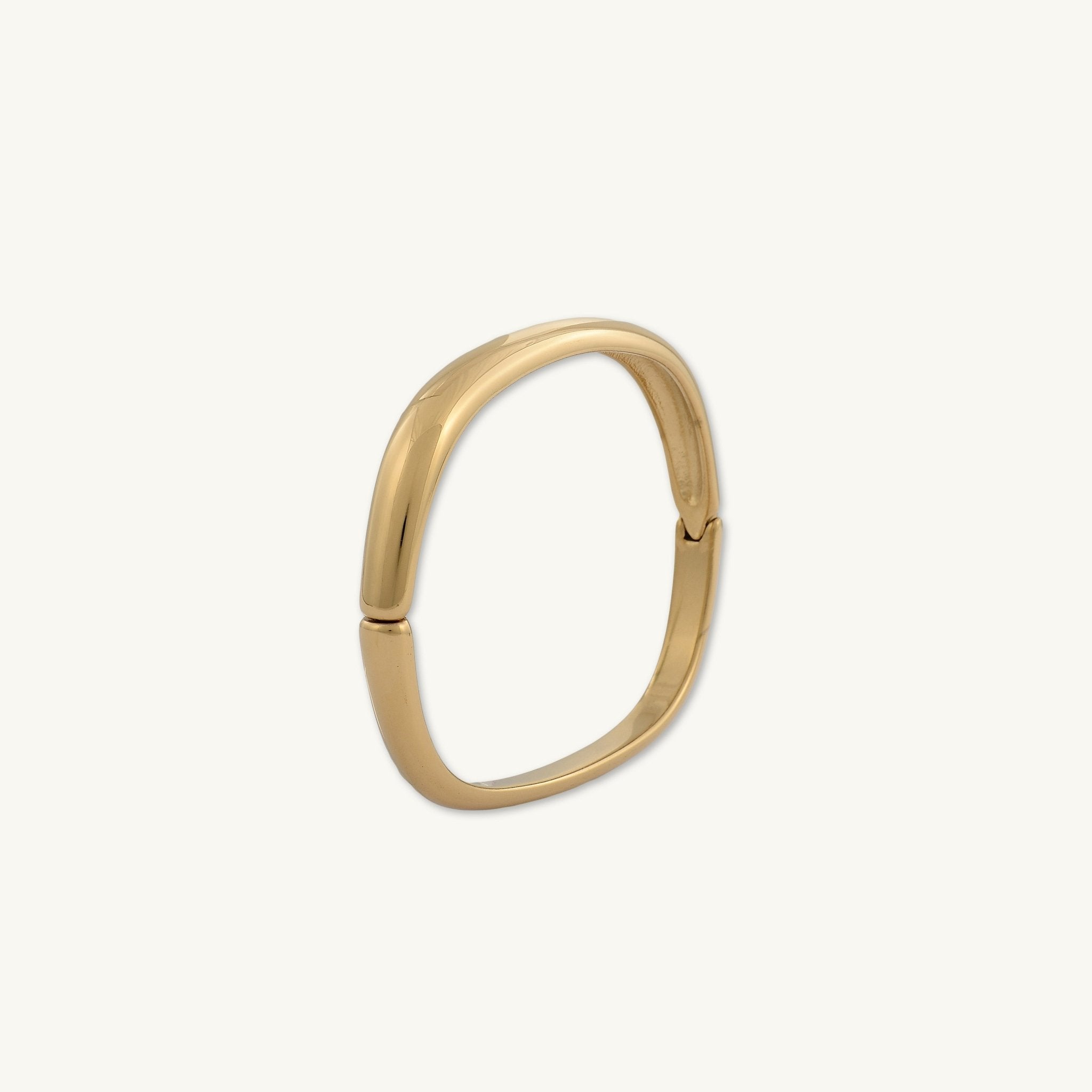 Classic Square Dome Hinged Bangle - Camile & Stone