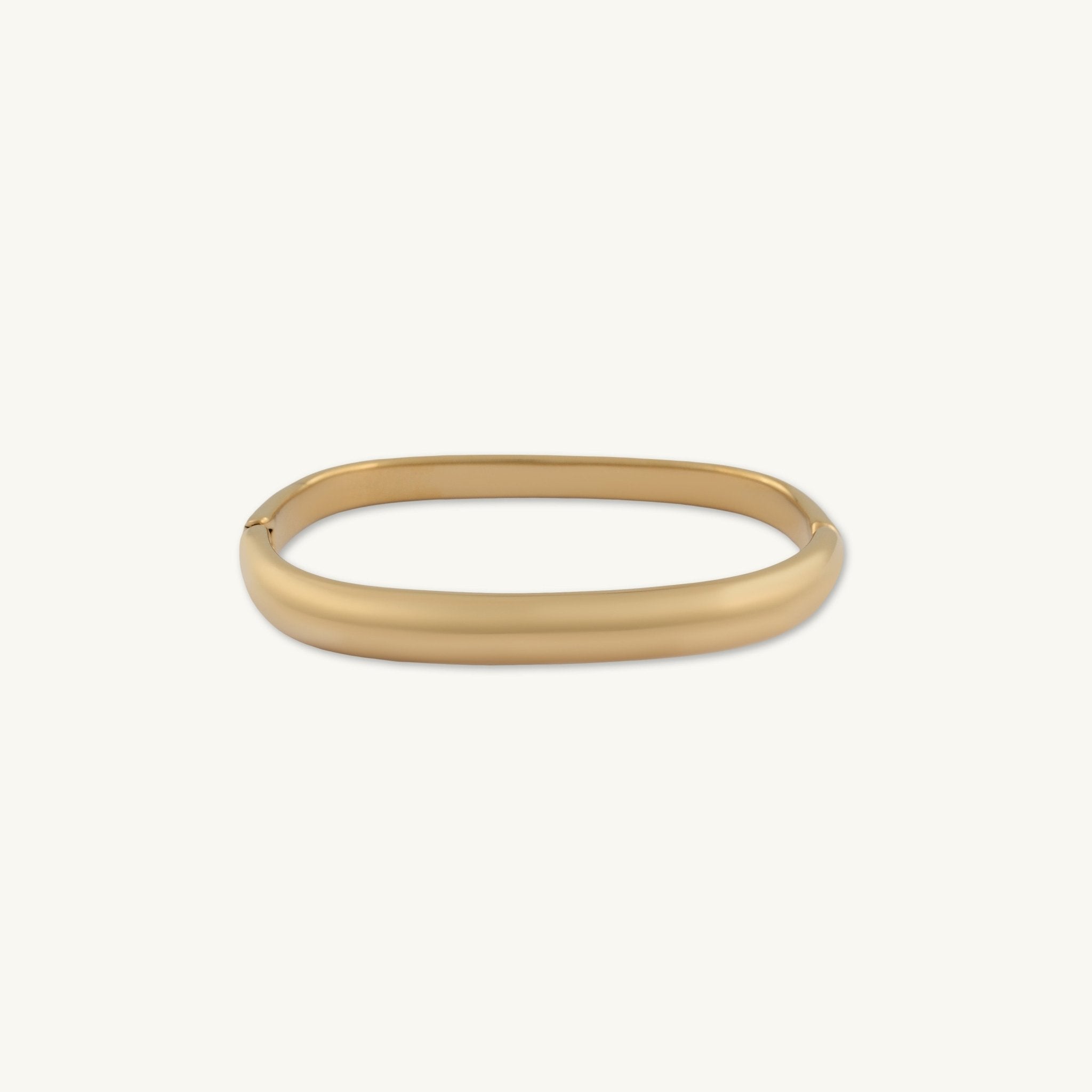 Classic Square Dome Hinged Bangle - Camile & Stone