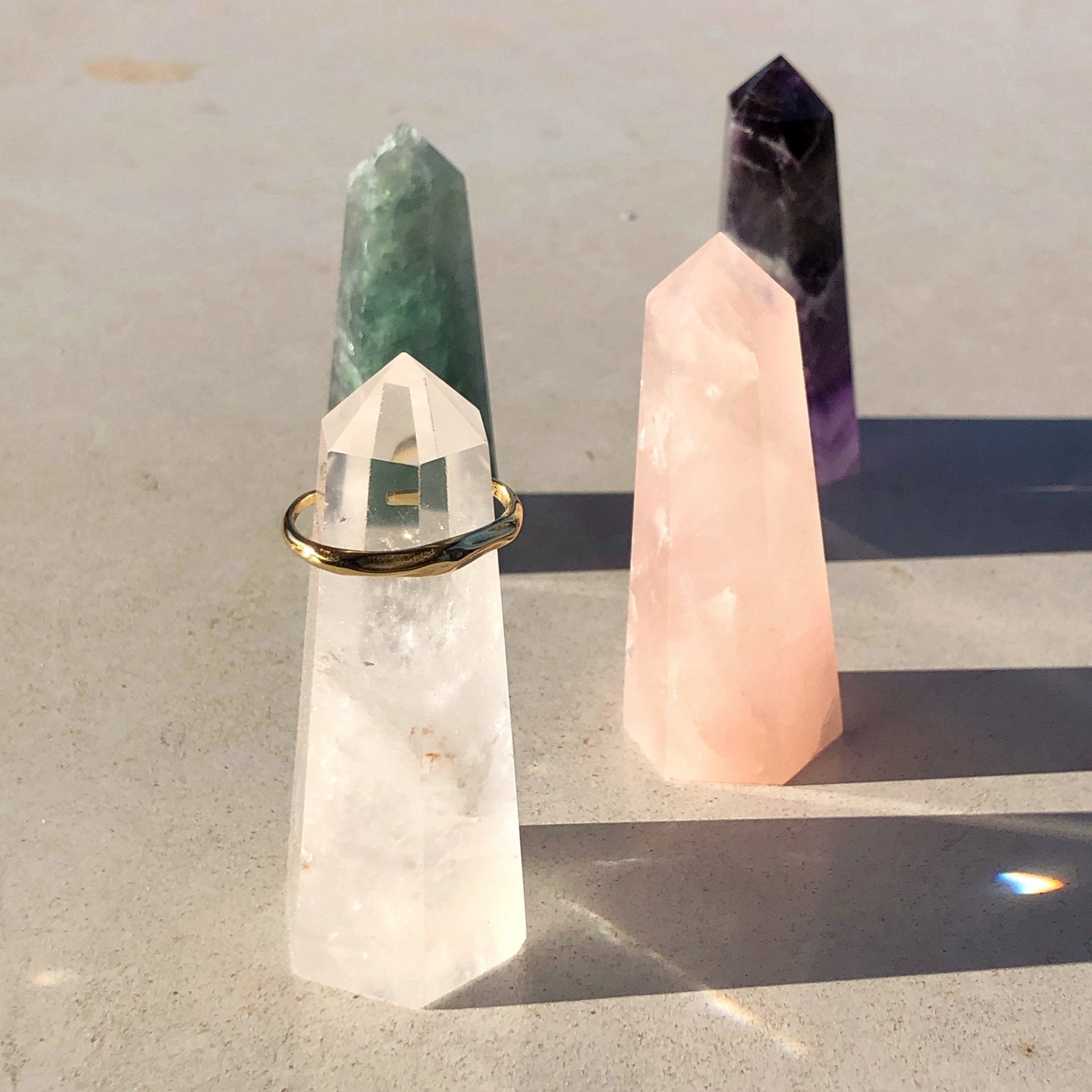 Cleansing Crystal Ring Stand (Clear White Quartz) - Camile & Stone