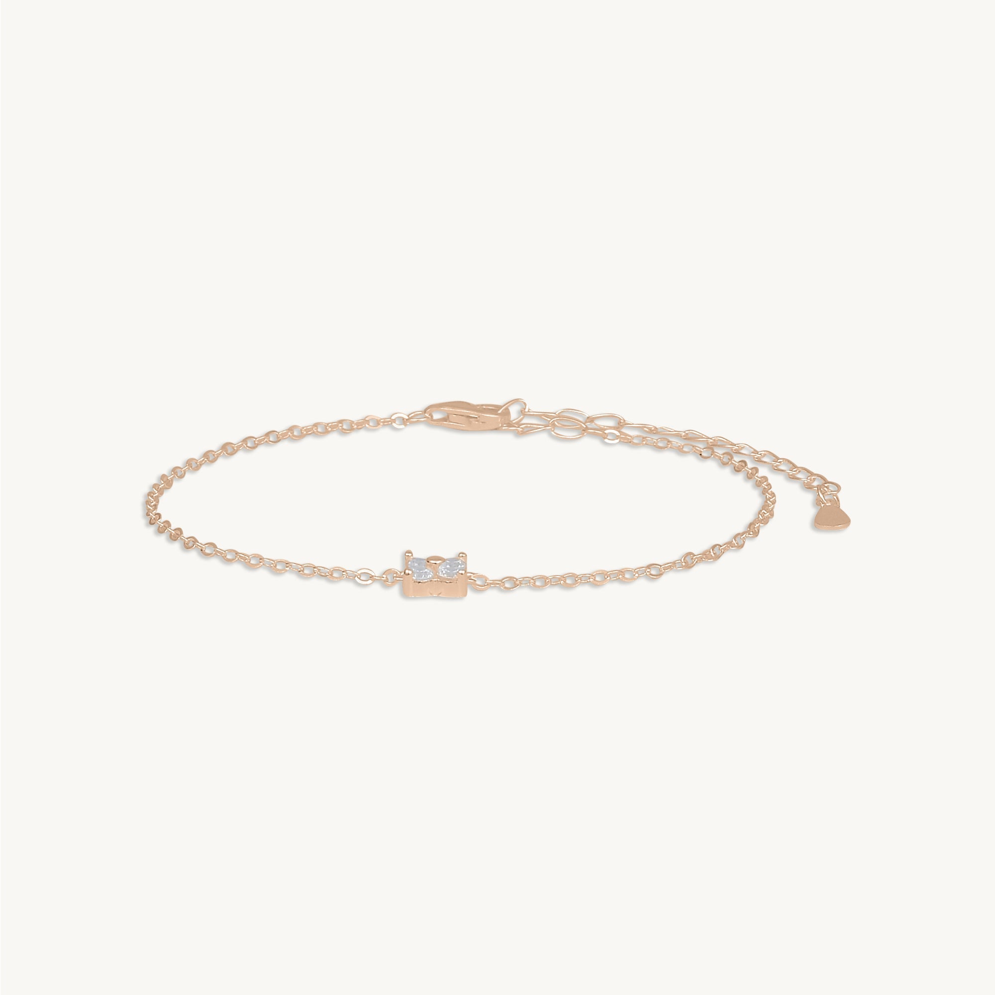 Clover Zirconia Chain Bracelet - Camile & Stone