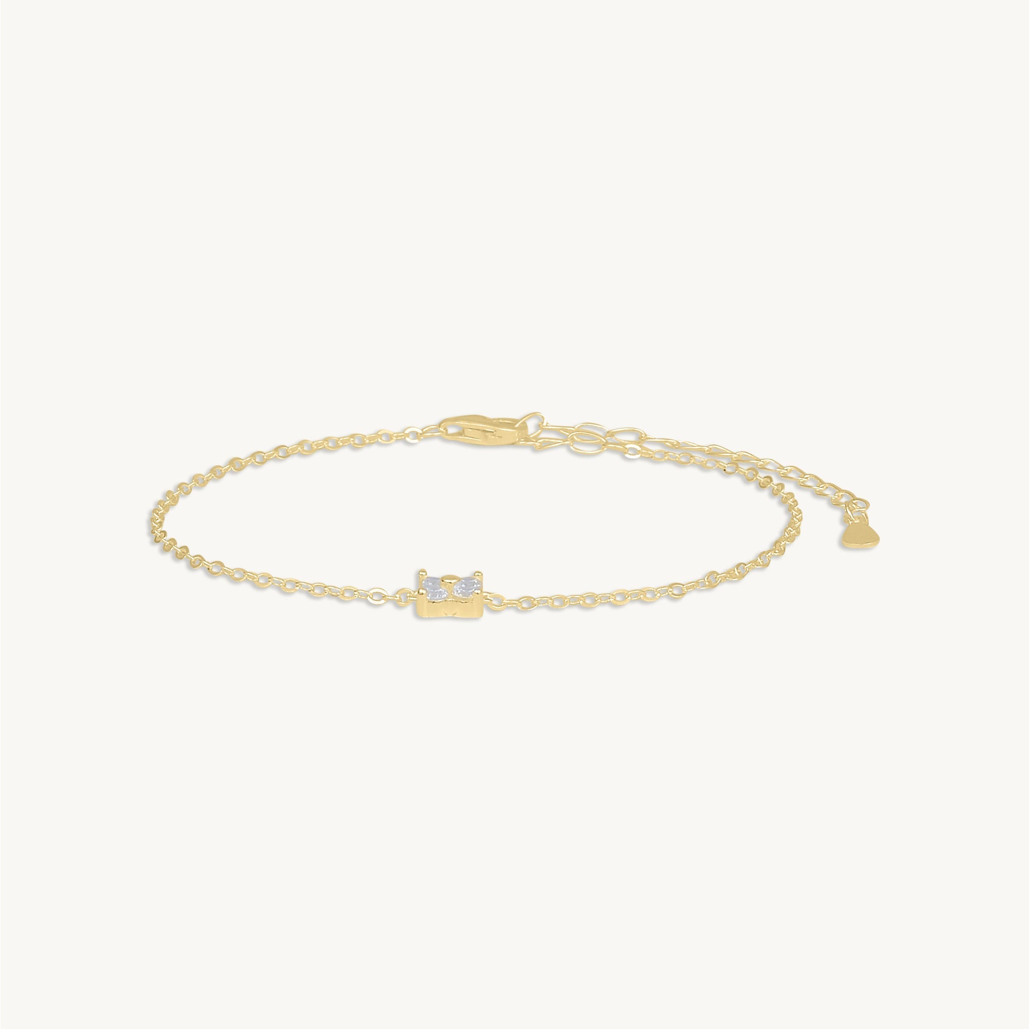 Clover Zirconia Chain Bracelet - Camile & Stone