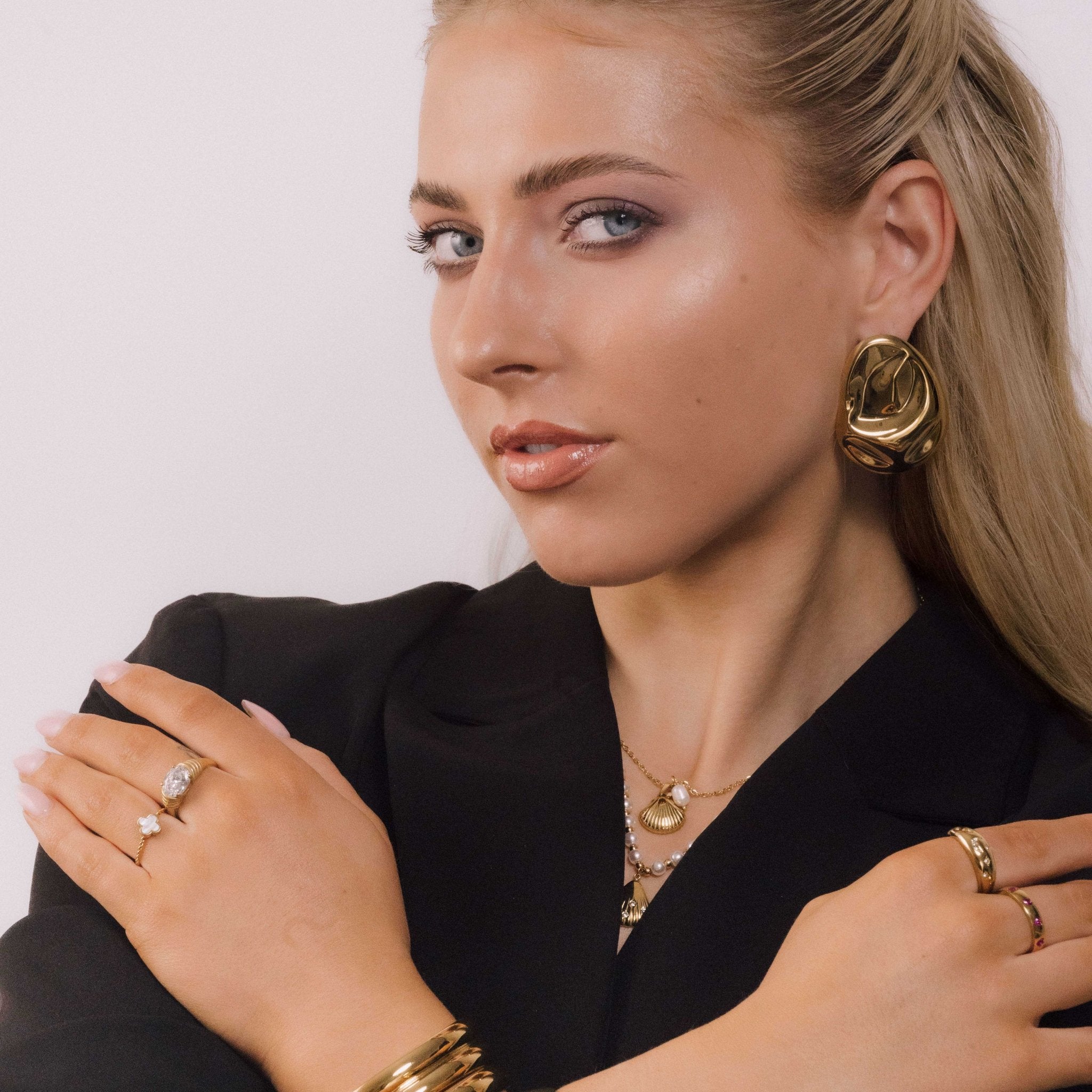 Daphne Molten Statement Earrings - Camile & Stone