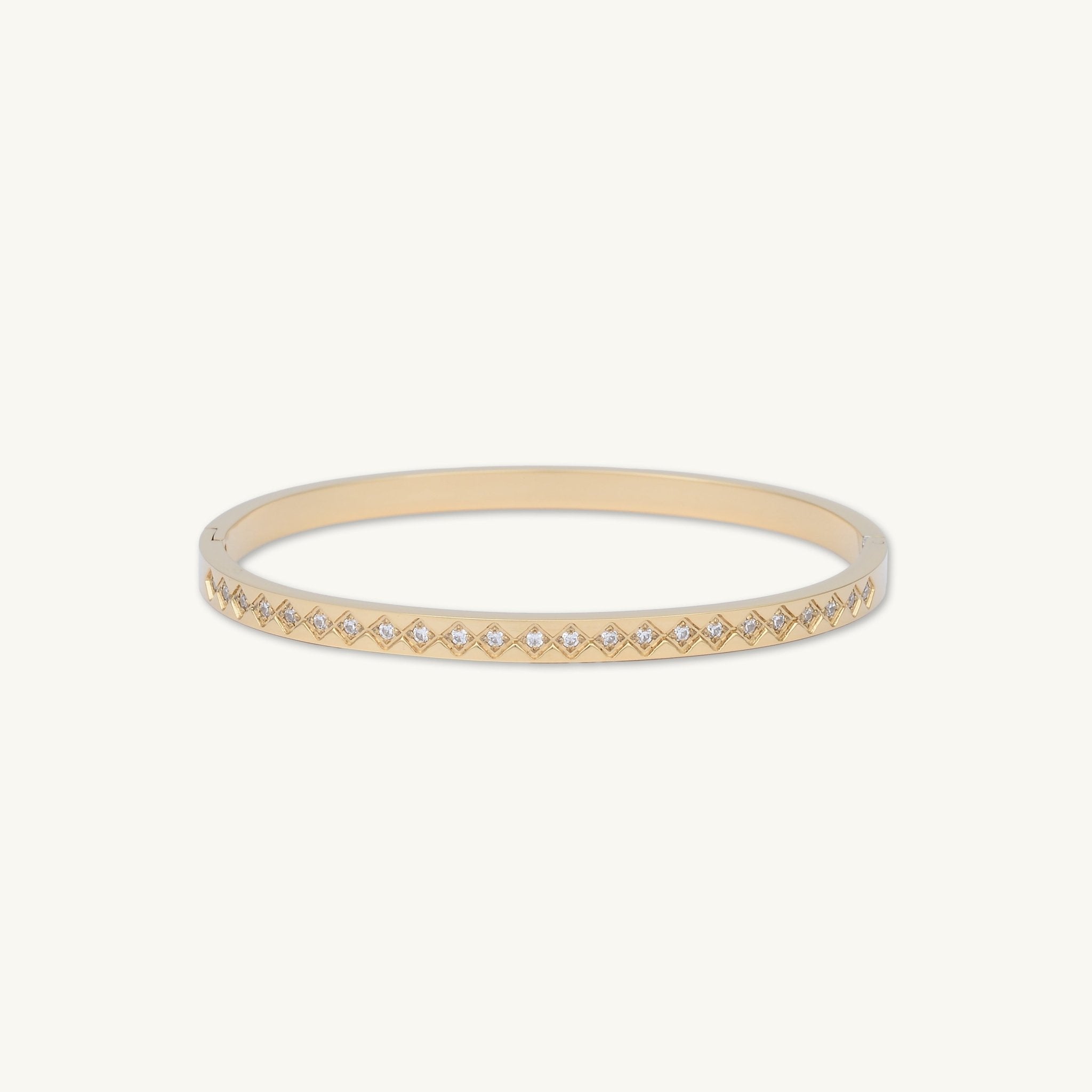 Florence Sapphire Hinged Bangle Bracelet - Camile & Stone