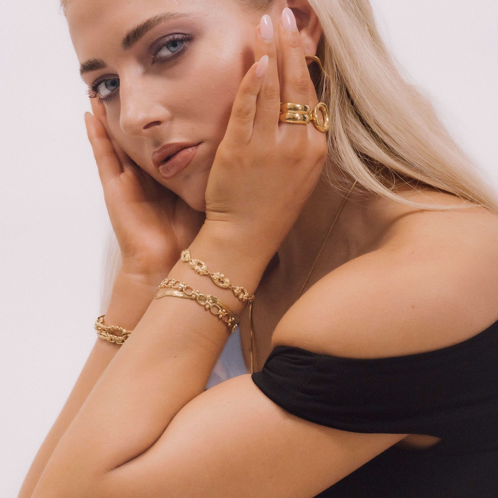 Holly Double Dome Statement Ring - Camile & Stone