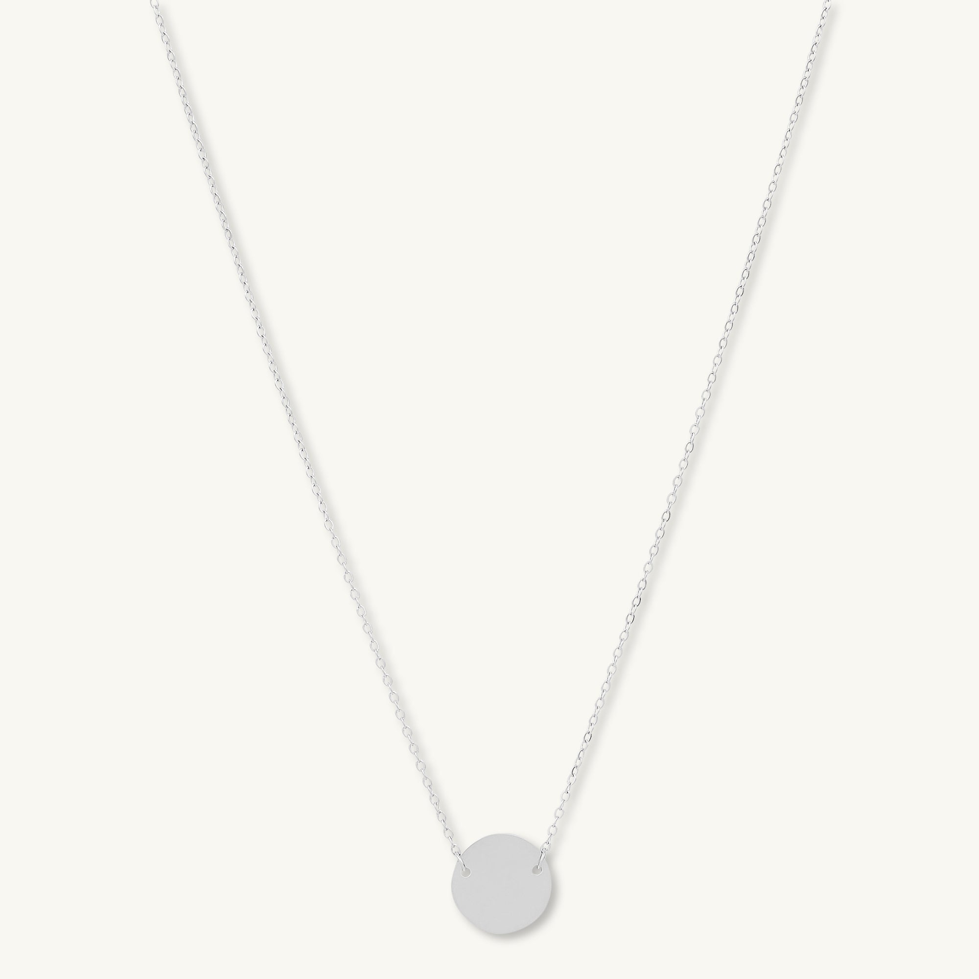 Medallion Disc Engraved Personalised Necklace - Camile & Stone