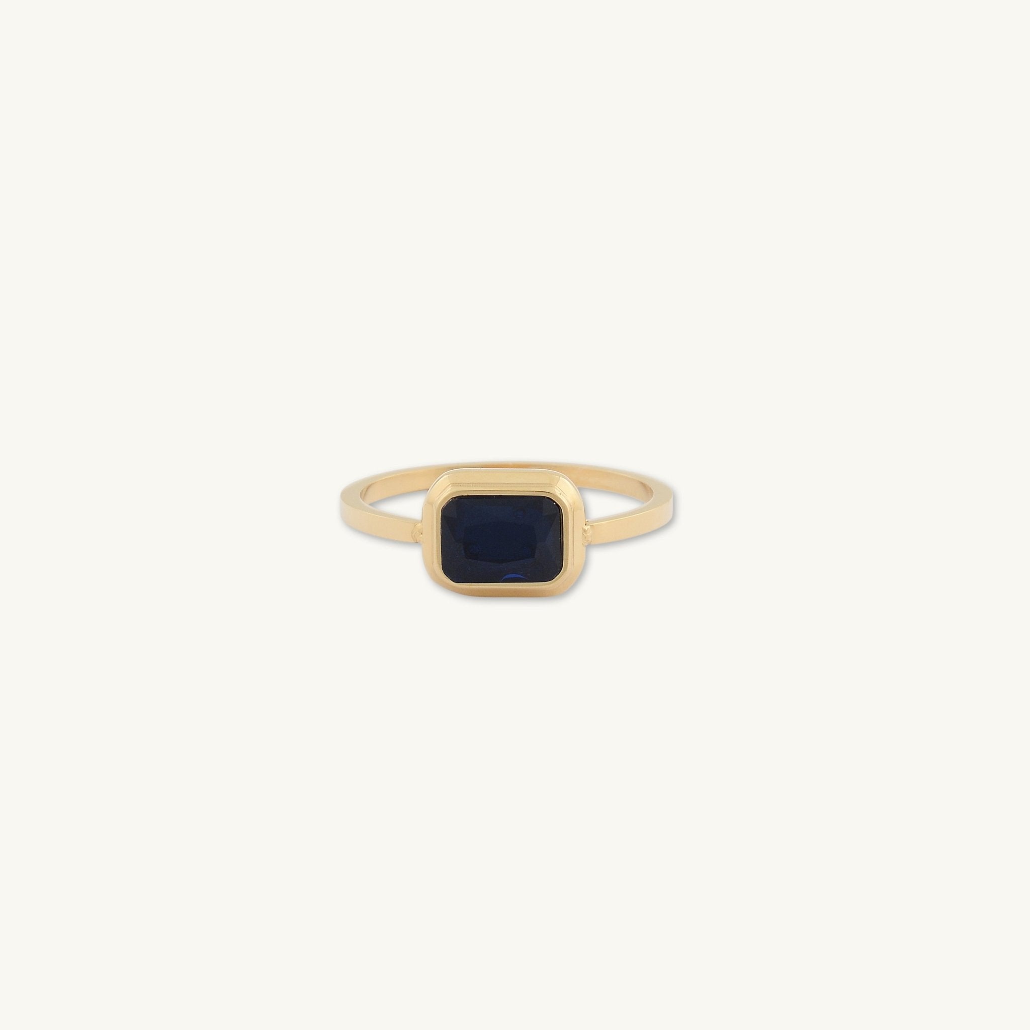 Noir Baguette Black Zirconia Ring - Camile & Stone