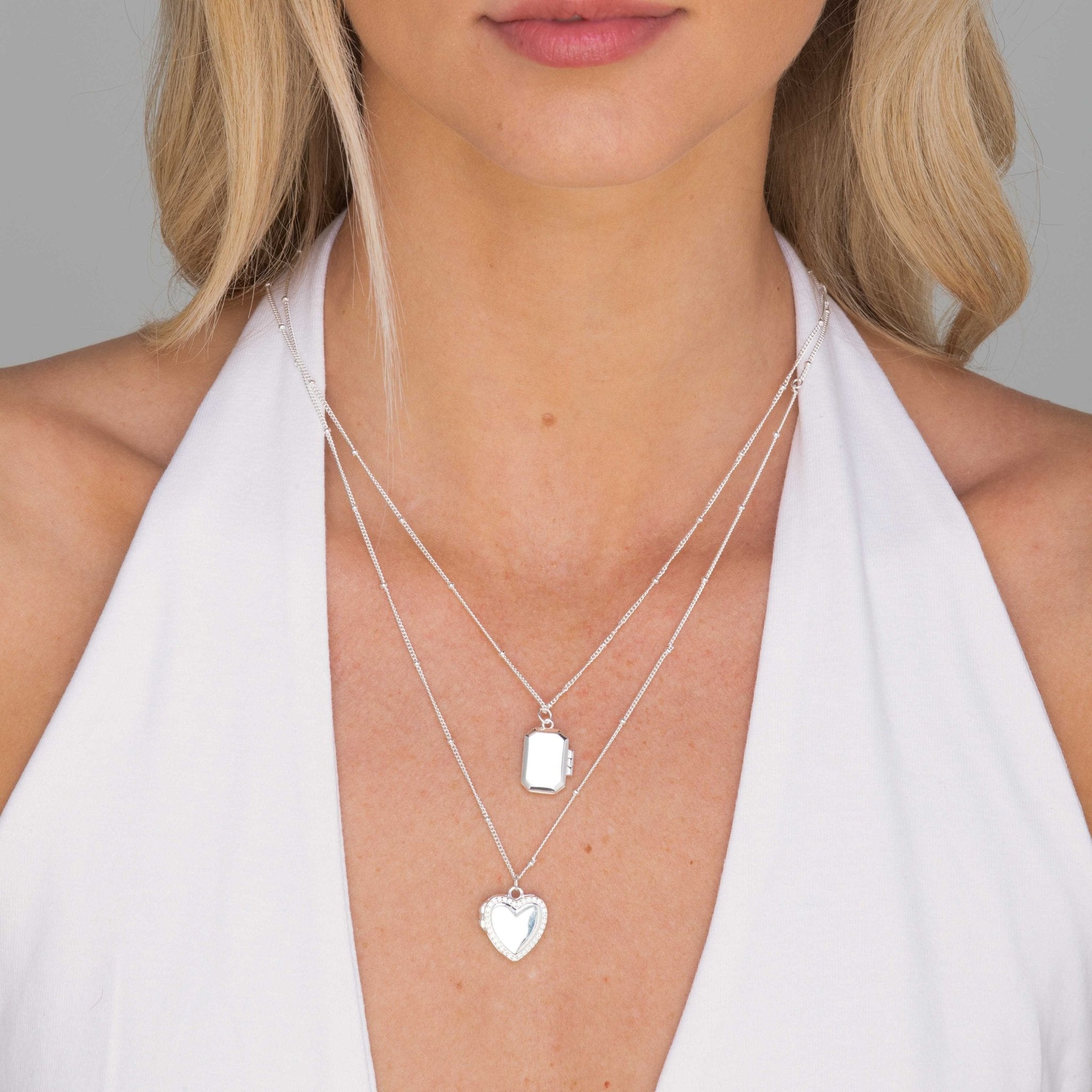 North Star Rectangular Photo Locket Necklace - Camile & Stone