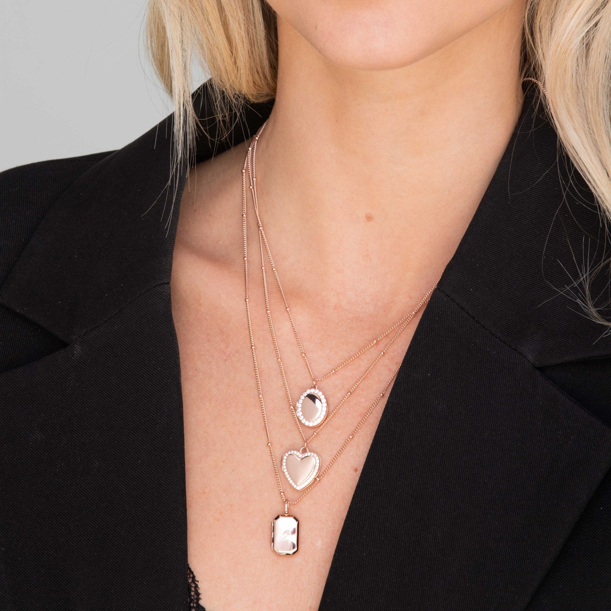 North Star Rectangular Photo Locket Necklace - Camile & Stone