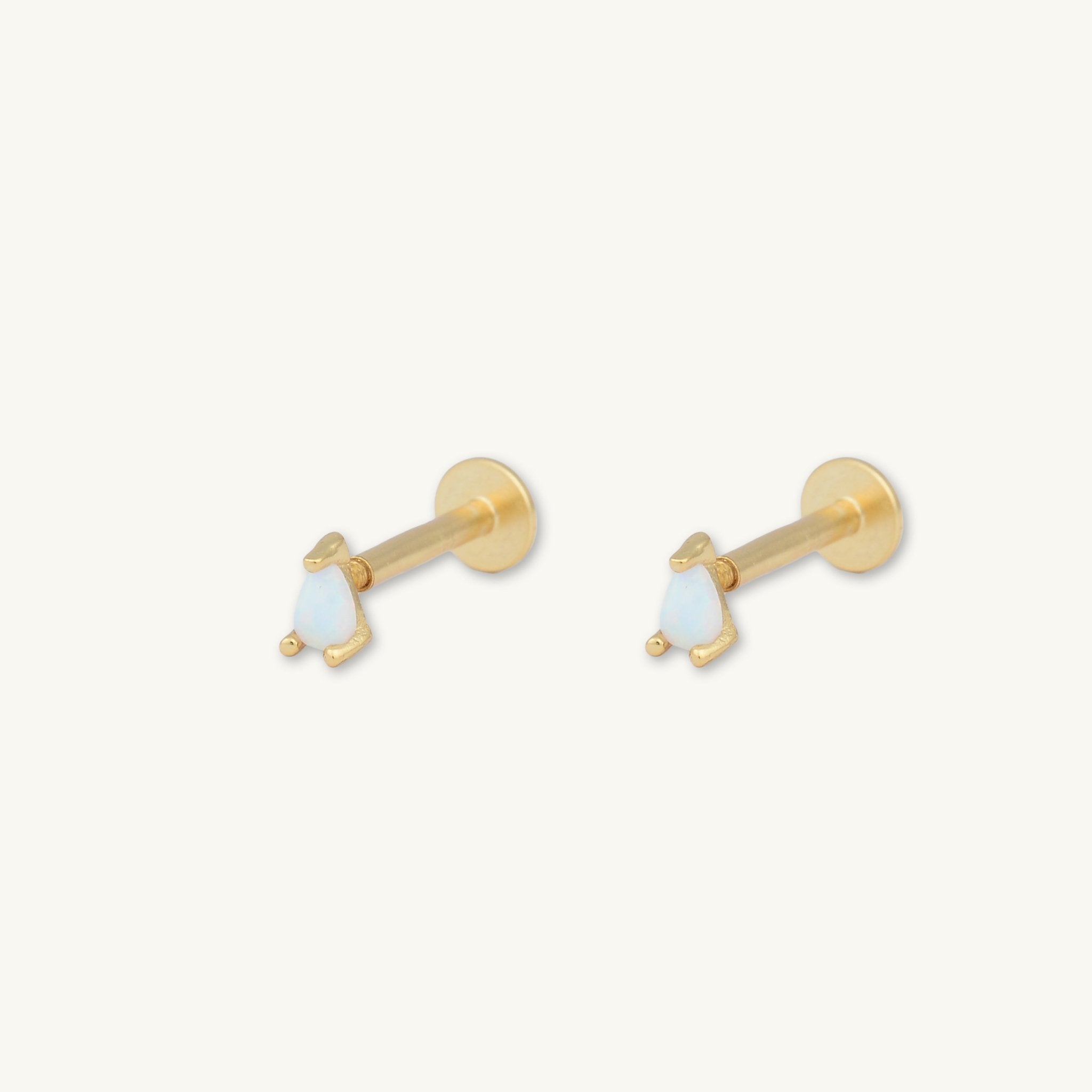 Opal Teardrop Flat Back Earring - Camile & Stone