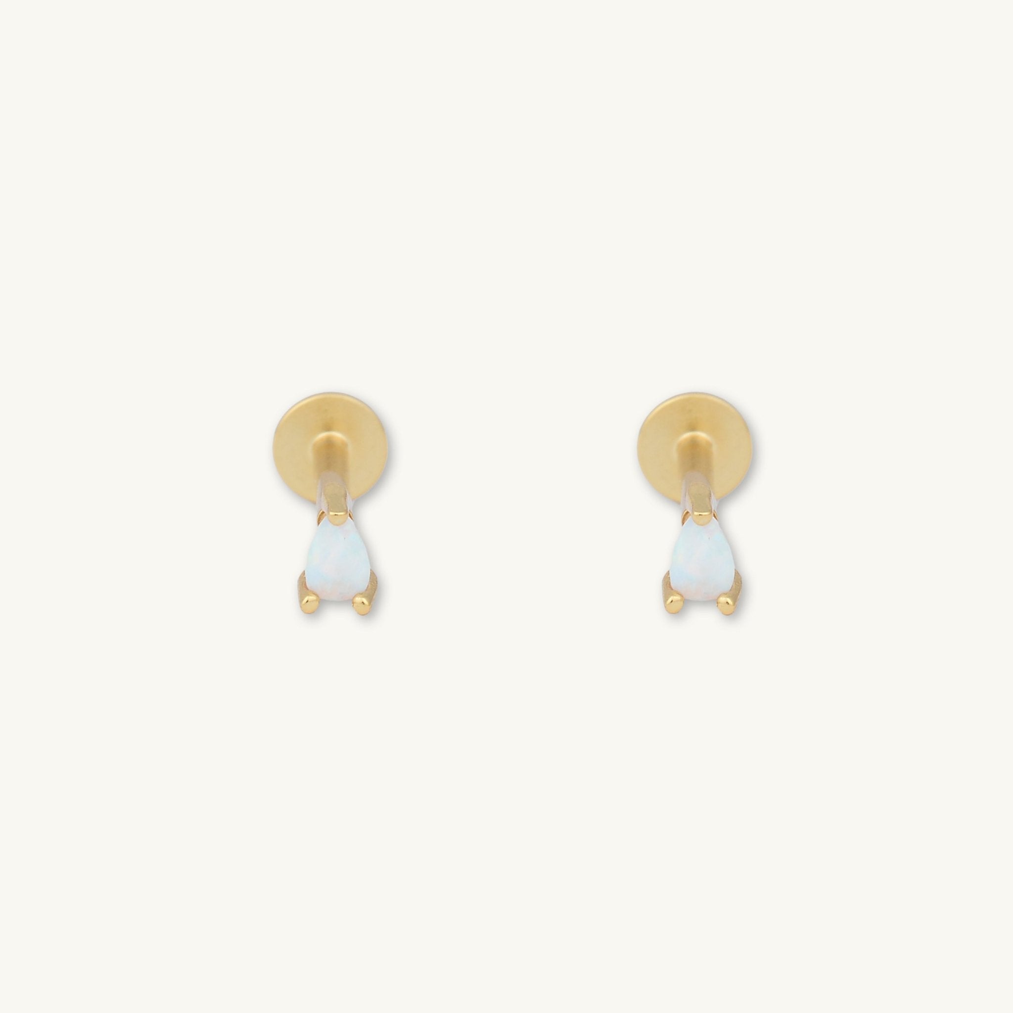 Opal Teardrop Flat Back Earring - Camile & Stone