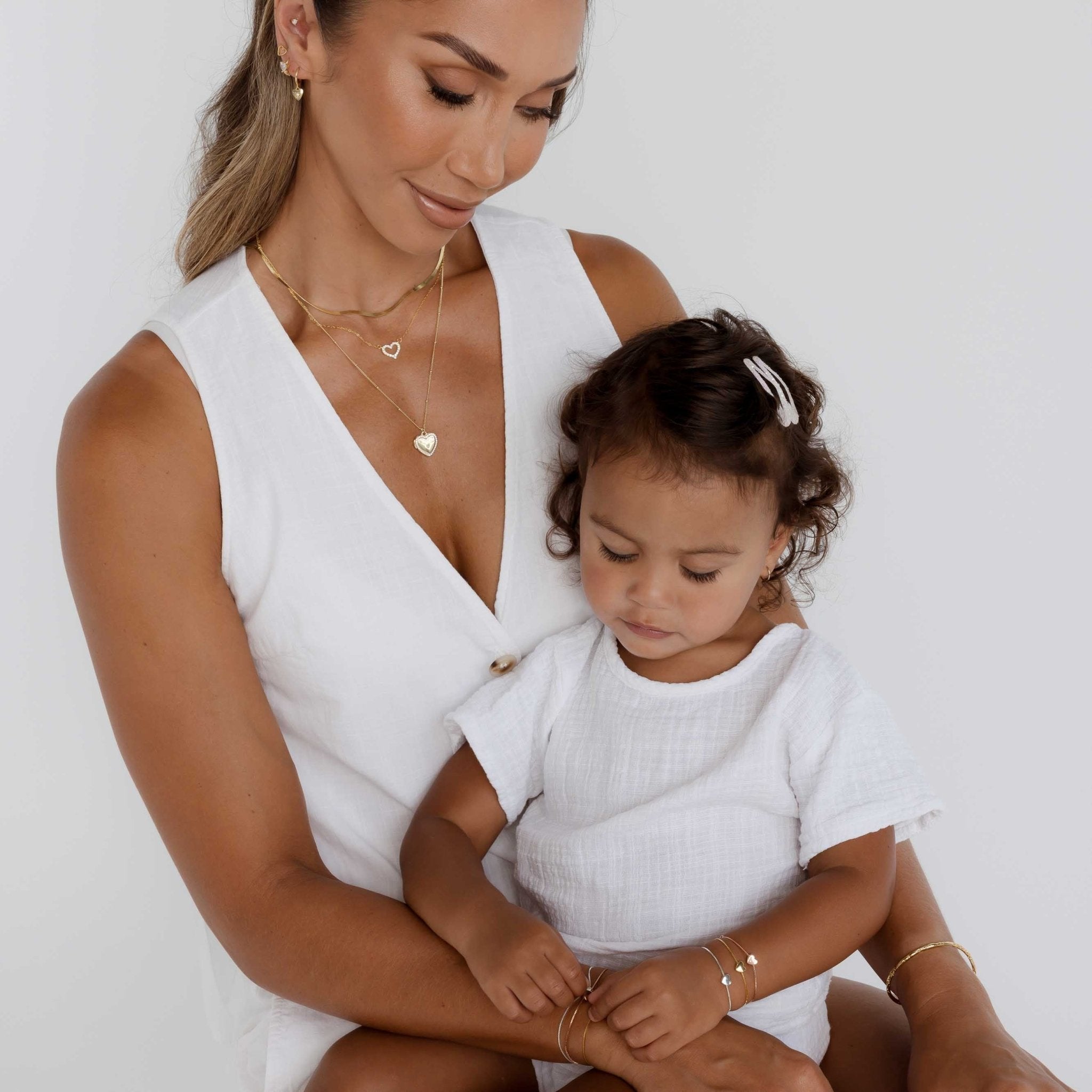 Open Heart Chain Necklace - Camile & Stone