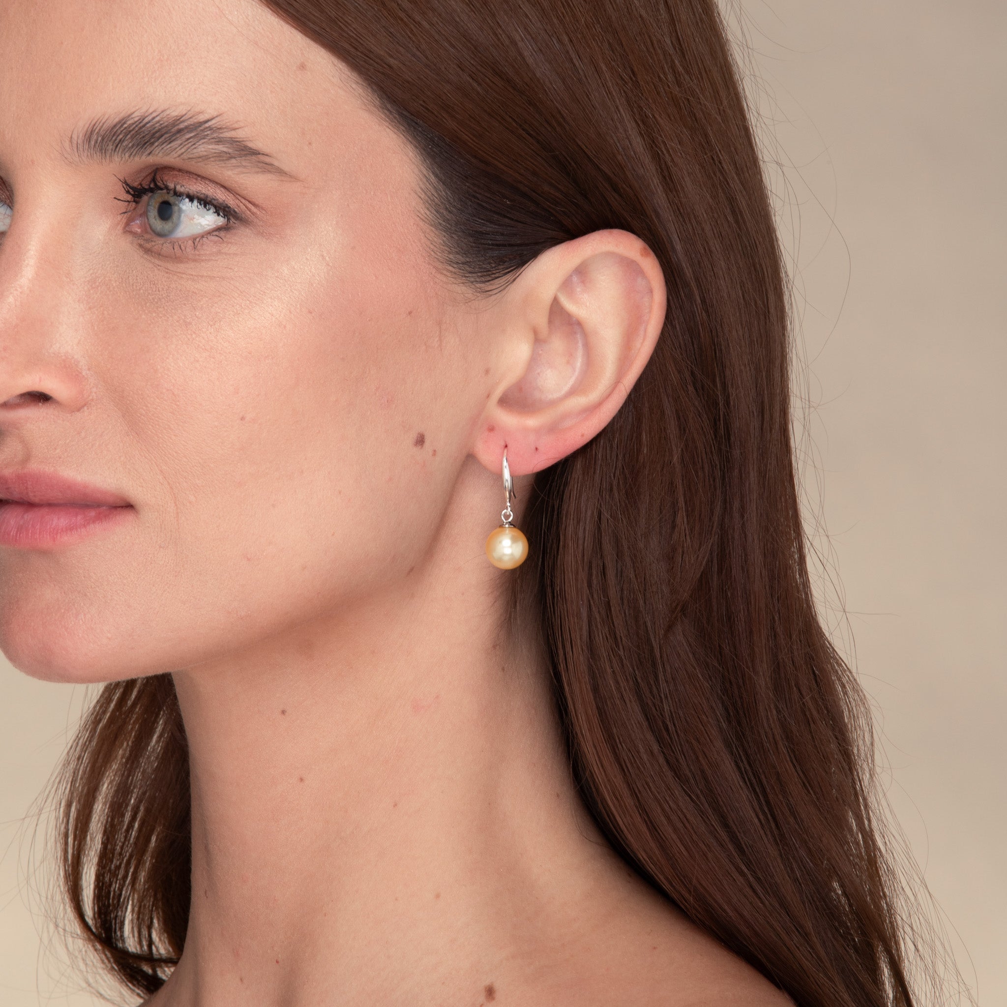 Orange Freshwater Pearl Drop Earrings - Camile & Stone