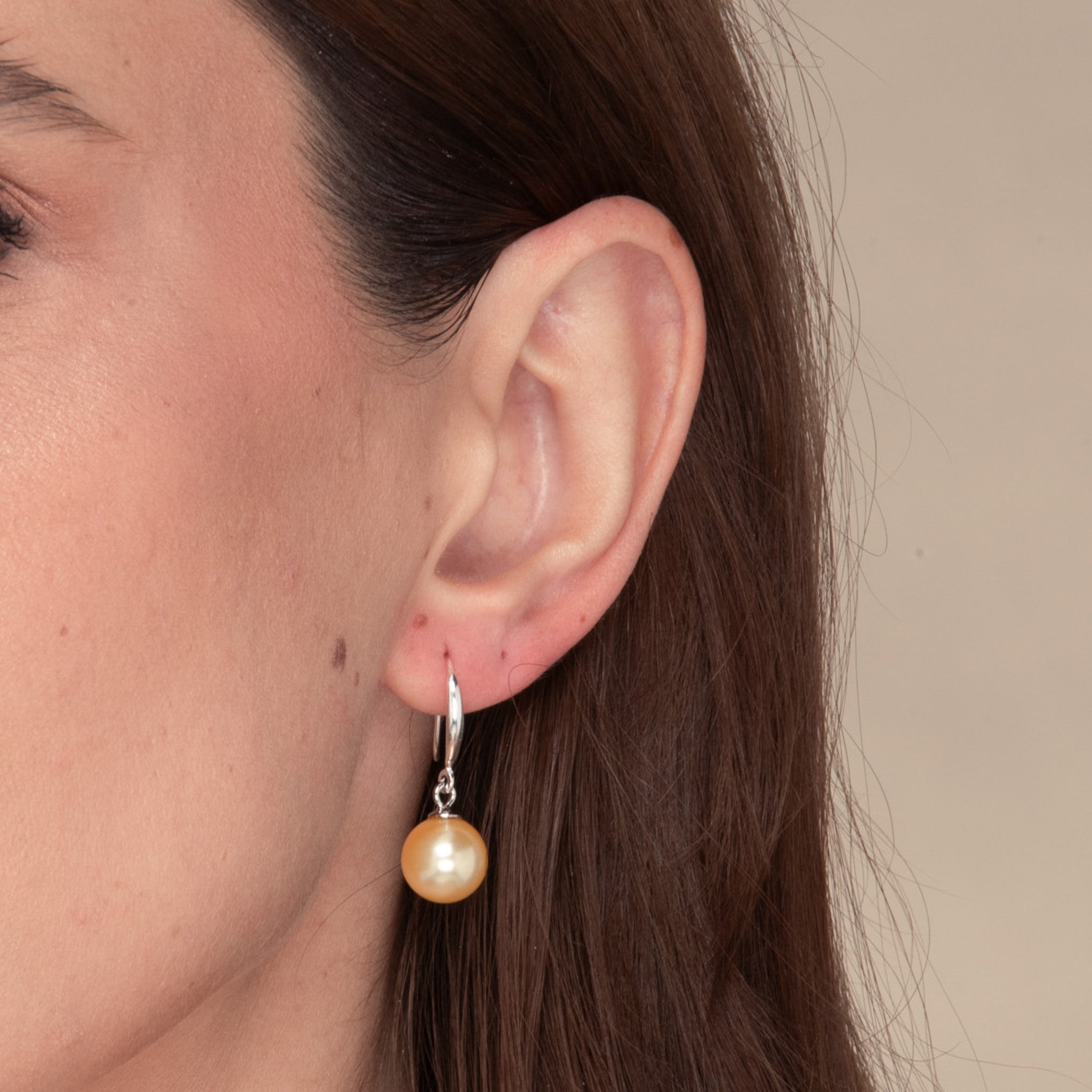 Orange Freshwater Pearl Drop Earrings - Camile & Stone